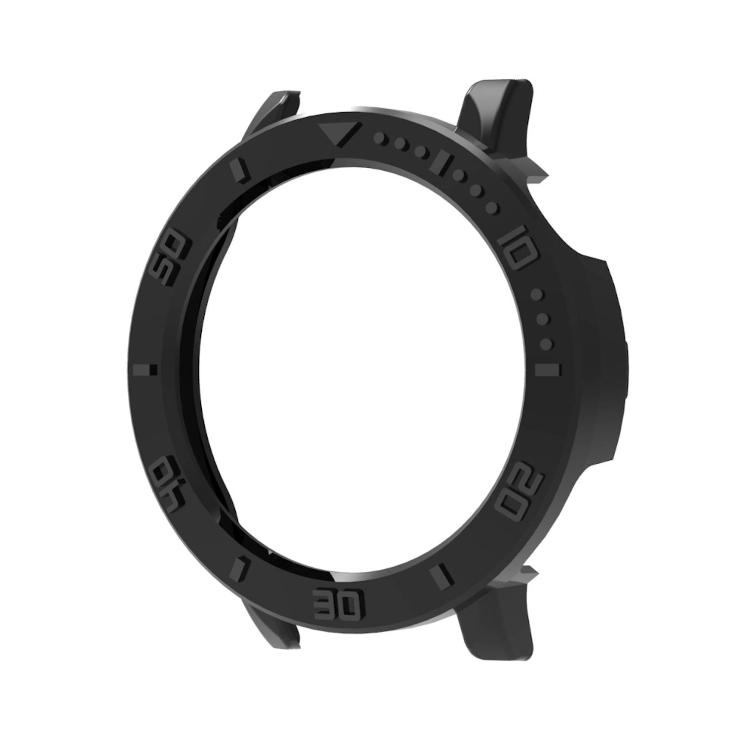 Für Huawei Watch GT 5 Pro 42mm Design PC Watch Schutz Gehäuse Hülle Schwarz