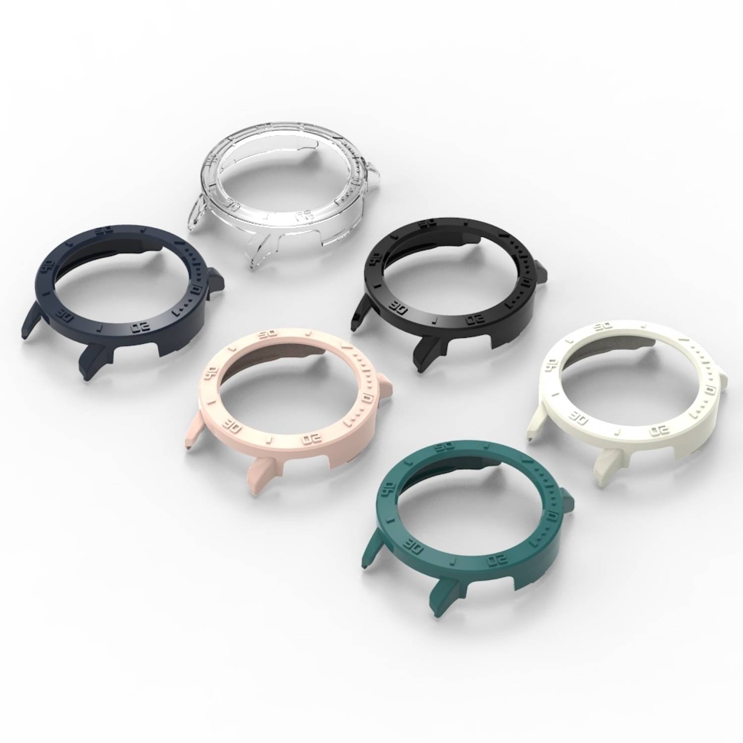 Für Huawei Watch GT 5 Pro 42mm Design PC Watch Schutz Gehäuse Hülle Schwarz