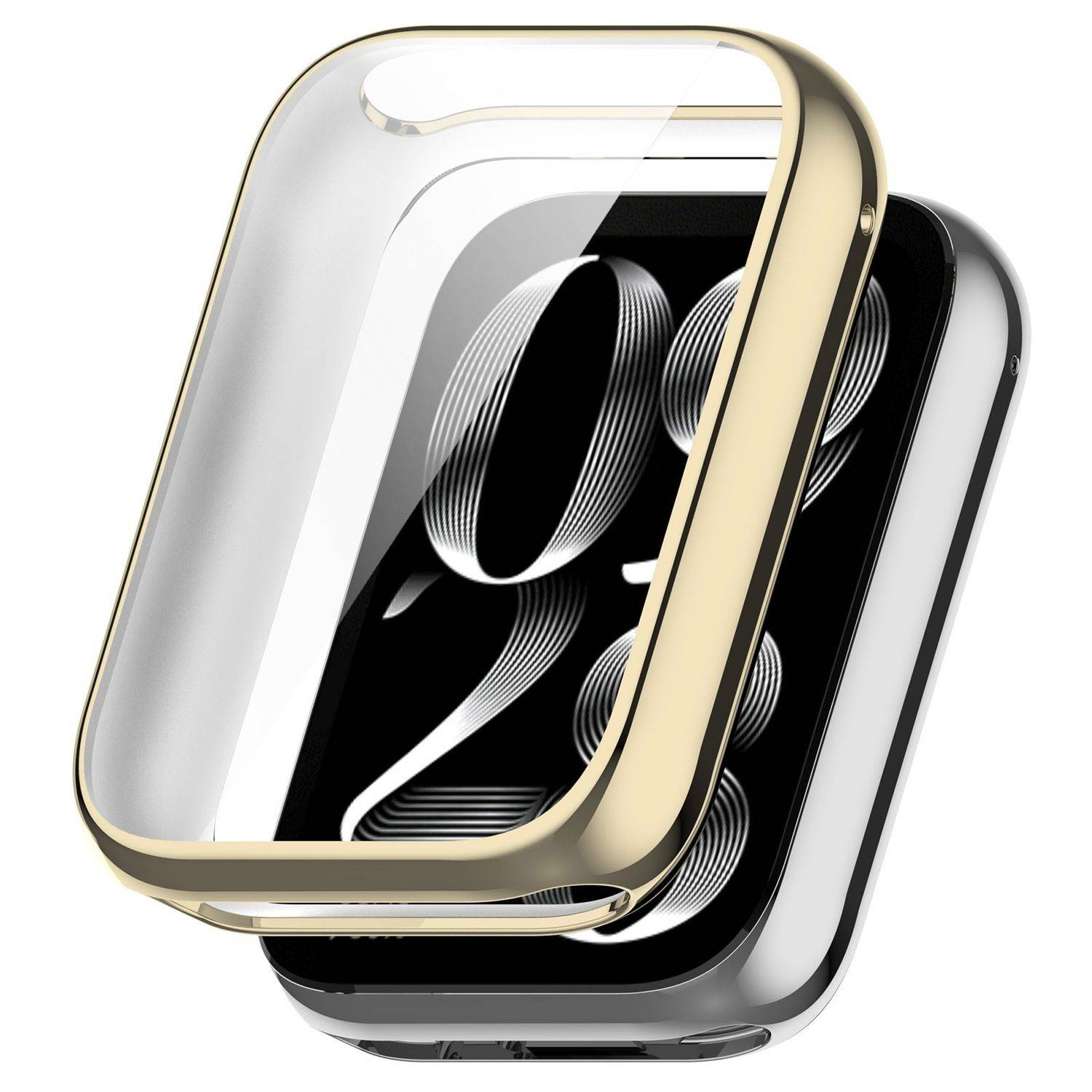 Für Xiaomi Smart Band 9 Pro Full Cover Soft TPU All Inclusive Smart Case Schutz Hülle Gold