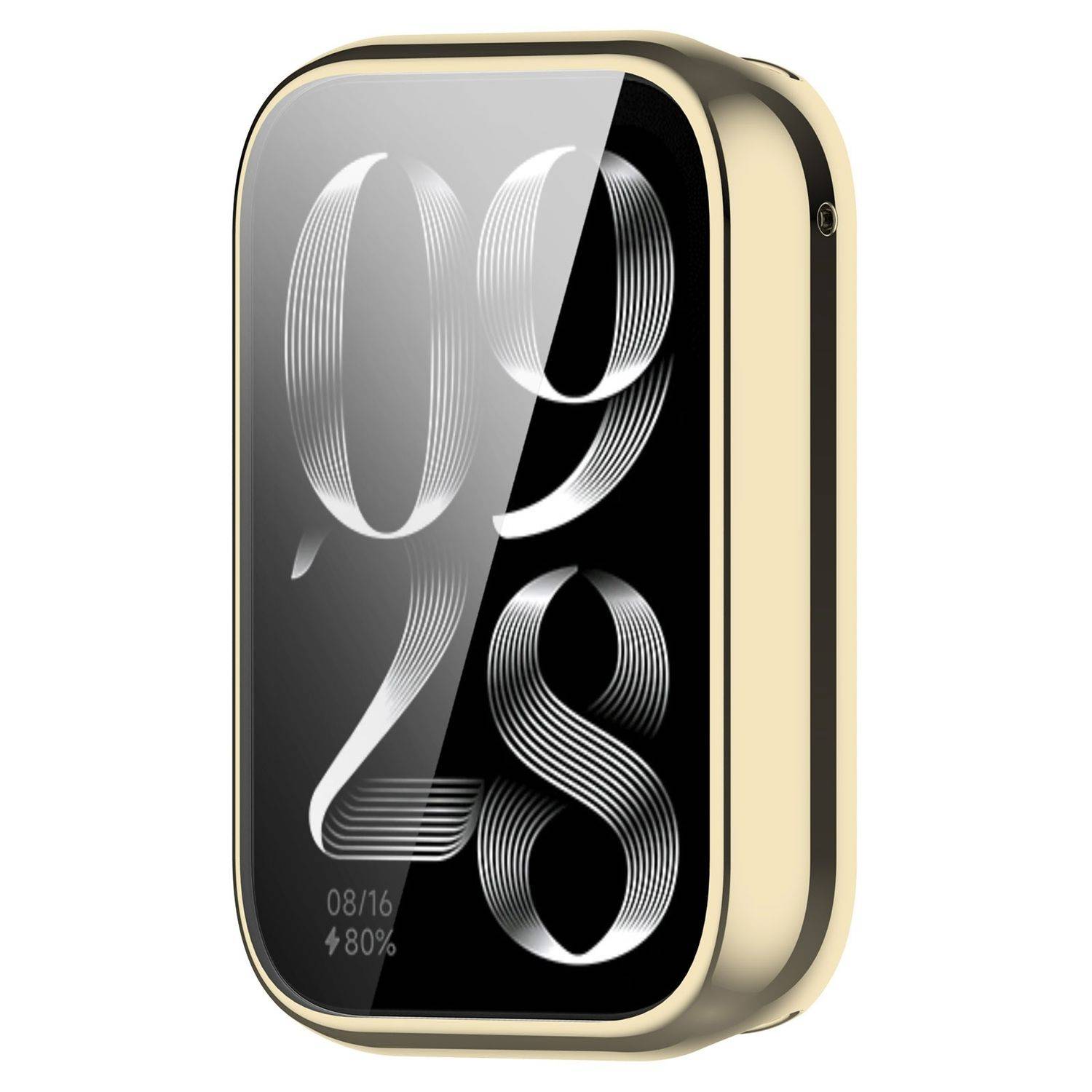 Für Xiaomi Smart Band 9 Pro Full Cover Soft TPU All Inclusive Smart Case Schutz Hülle Gold