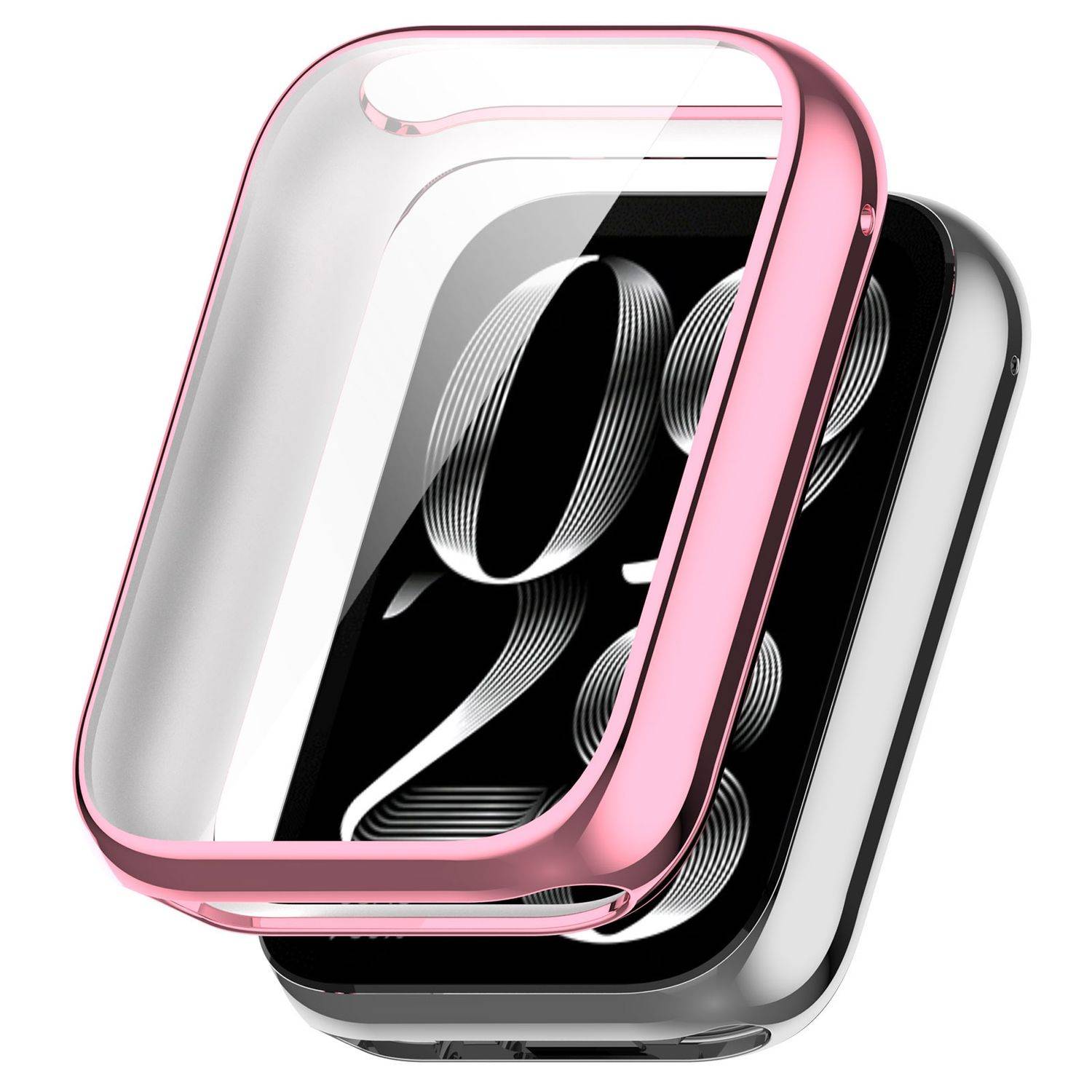 Für Xiaomi Smart Band 9 Pro Full Cover Soft TPU All Inclusive Smart Case Schutz Hülle Pink