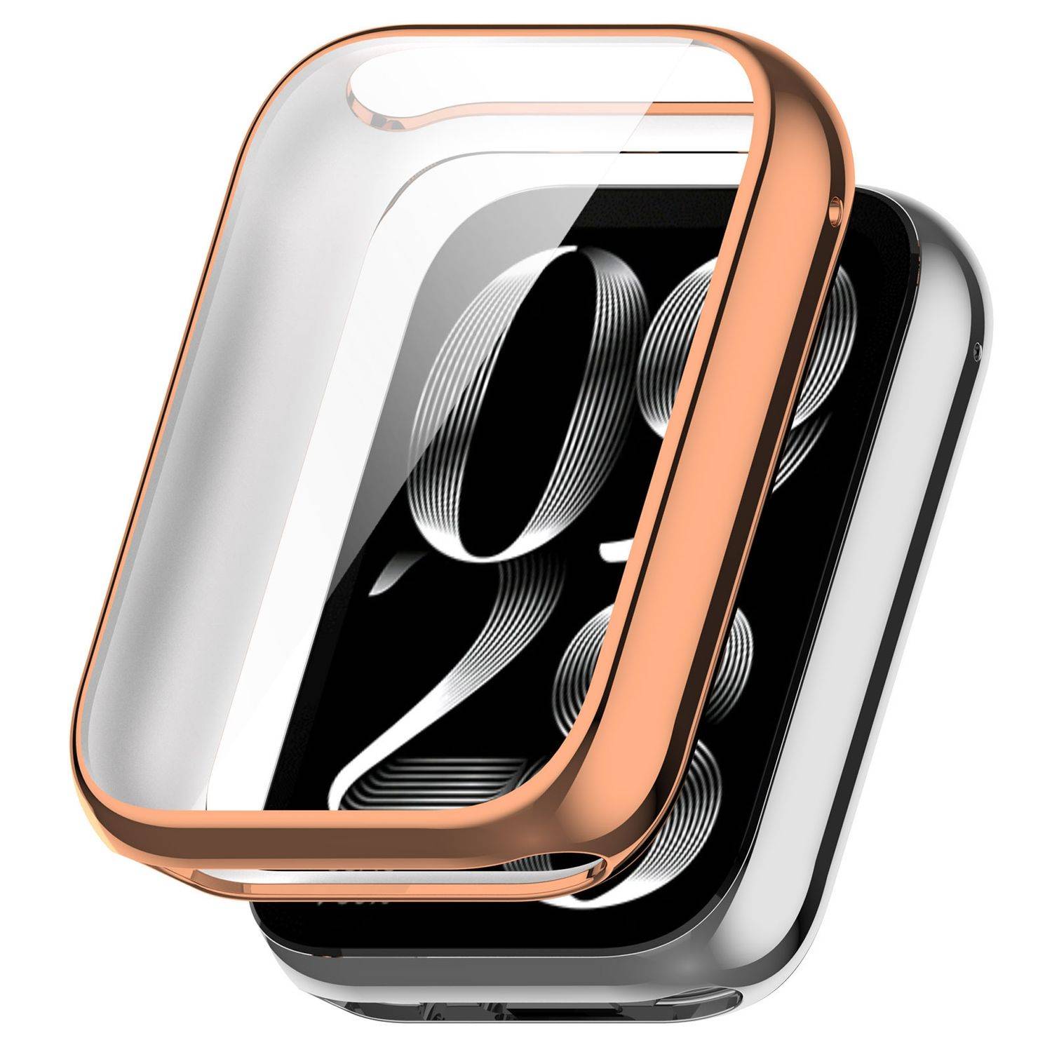 Für Xiaomi Smart Band 9 Pro Full Cover Soft TPU All Inclusive Smart Case Schutz Hülle Rose Gold