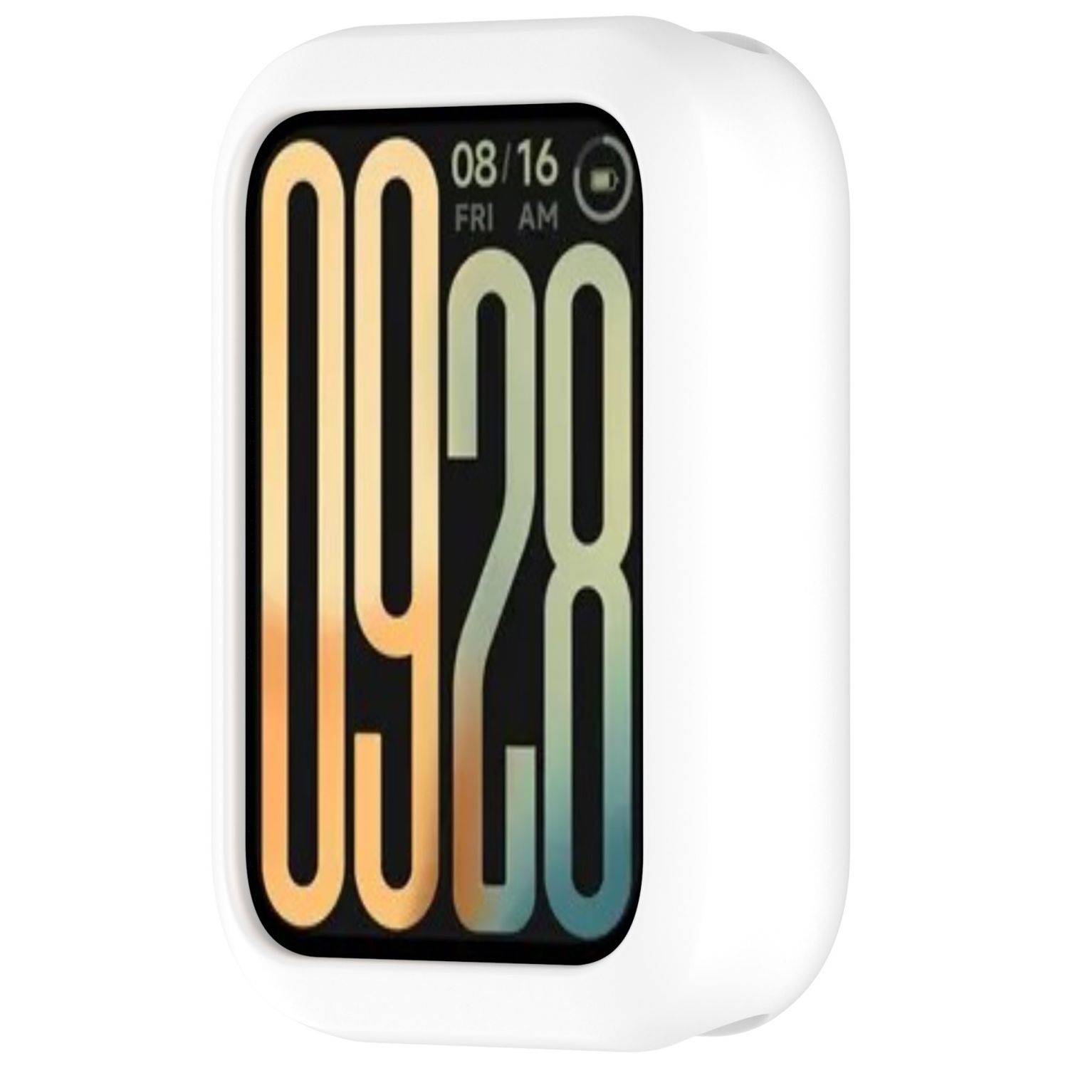 Für Xiaomi Smart Band 9 Pro Silikon Design Watch Schutz Gehäuse Hülle Case Cover Weiß