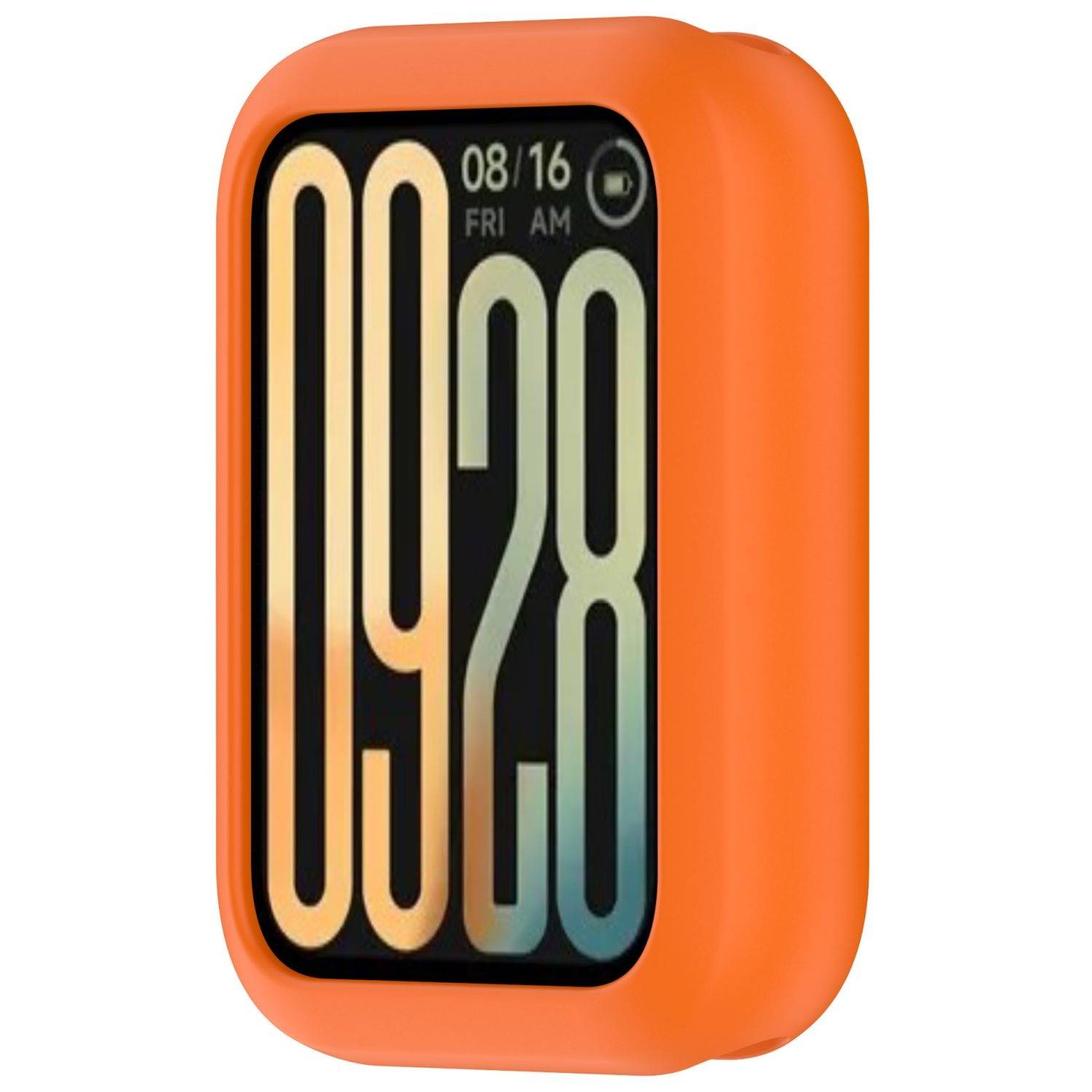 Für Xiaomi Smart Band 9 Pro Silikon Design Watch Schutz Gehäuse Hülle Case Cover Orange