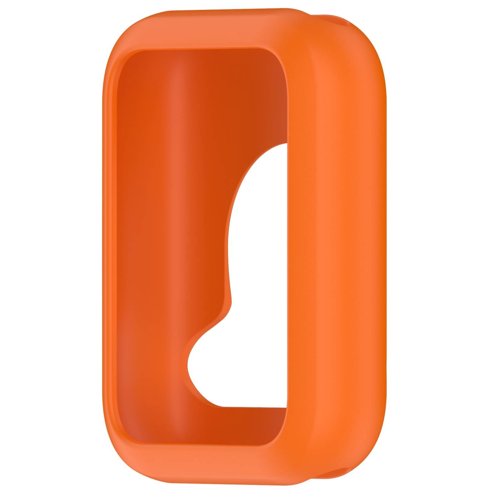 Orange 3D-Symbol mit abgerundeten Rechtecken und vertikalem Ausschnitt, das einem stilisierten Kleinbuchstaben „d