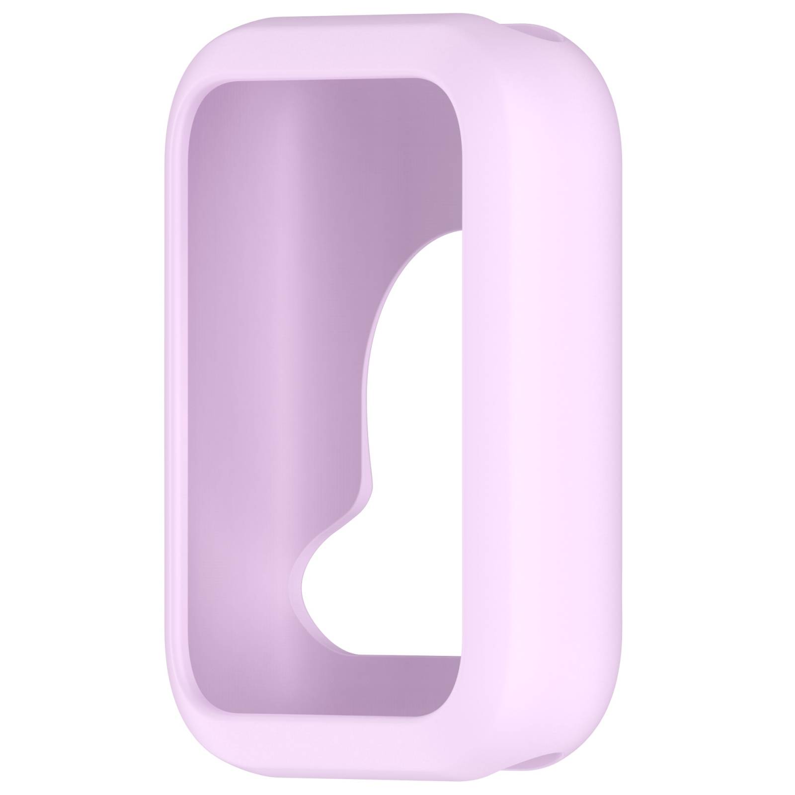 Ein pastellvioletter 3D-Rahmen mit abgerundeten Ecken und einer ausgestanzten Form in der Mitte, der einem stilisierten Logo oder App-Symbol ähnelt.