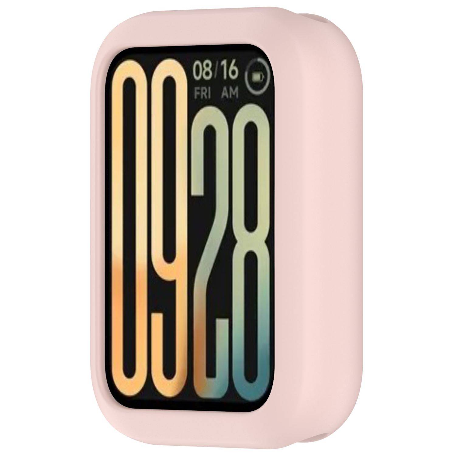 Für Xiaomi Smart Band 9 Pro Silikon Design Watch Schutz Gehäuse Hülle Case Cover Rosa