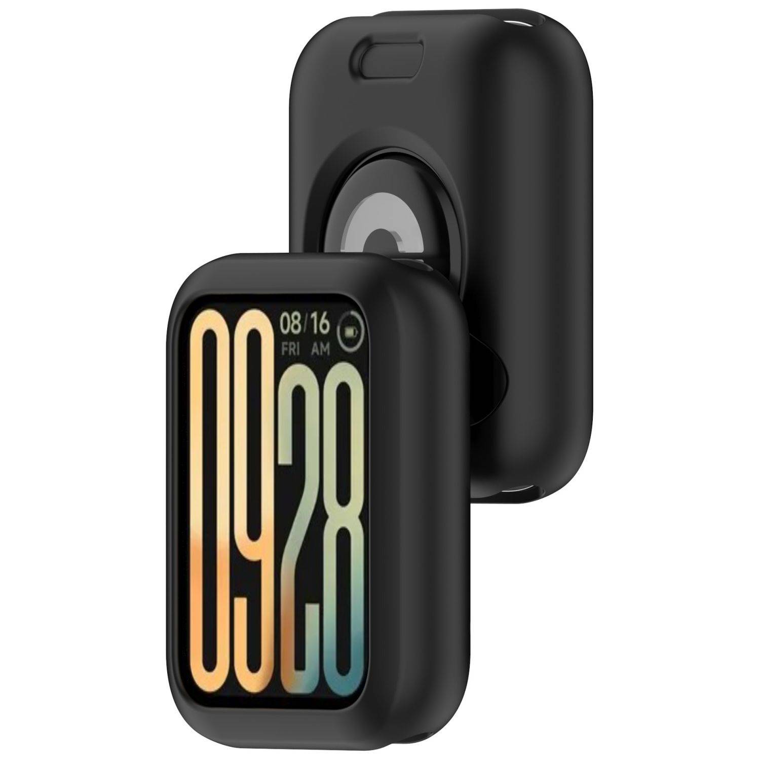 Für Xiaomi Smart Band 9 Pro Silikon Design Watch Schutz Gehäuse Hülle Case Cover Schwarz