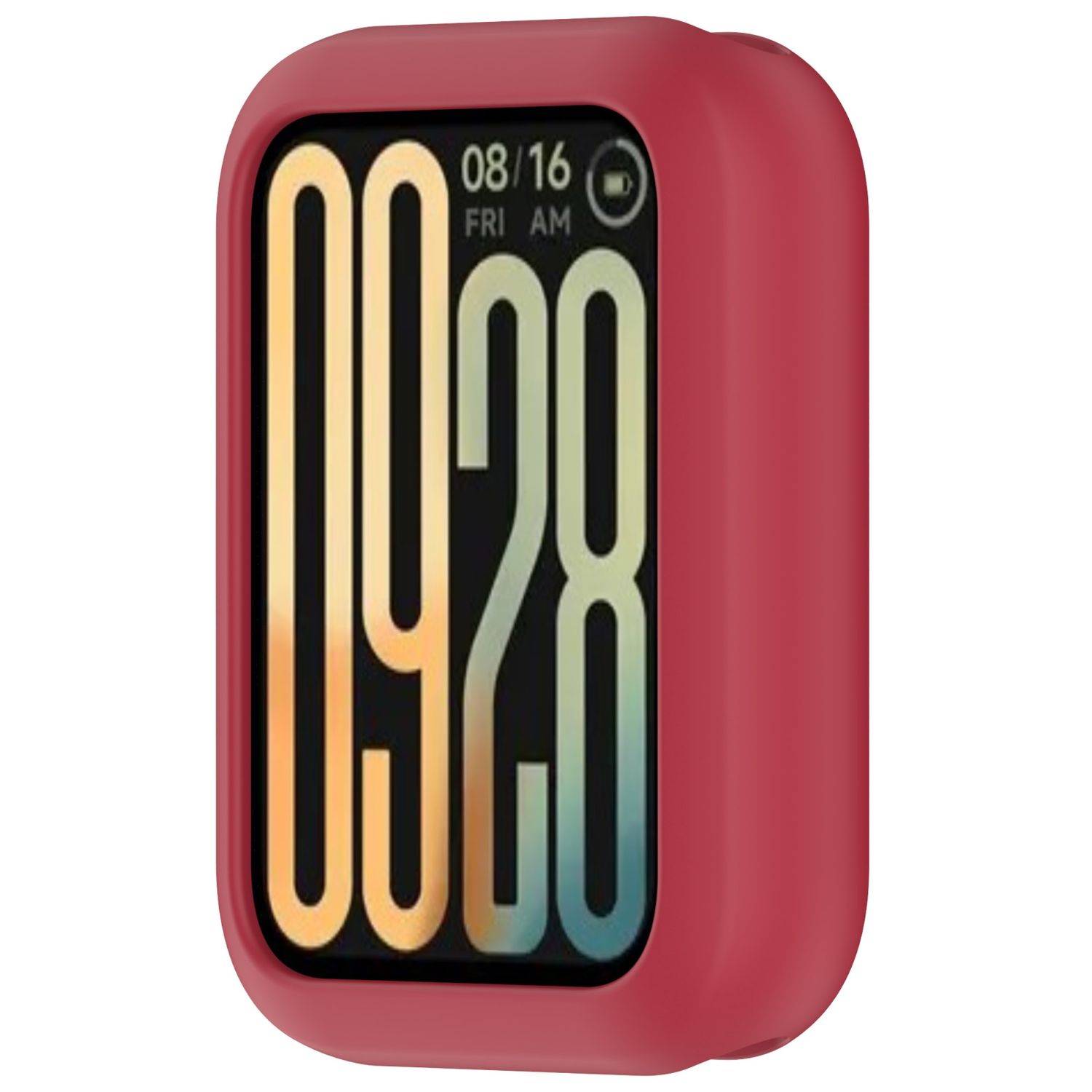 Für Xiaomi Smart Band 9 Pro Silikon Design Watch Schutz Gehäuse Hülle Case Cover Rot