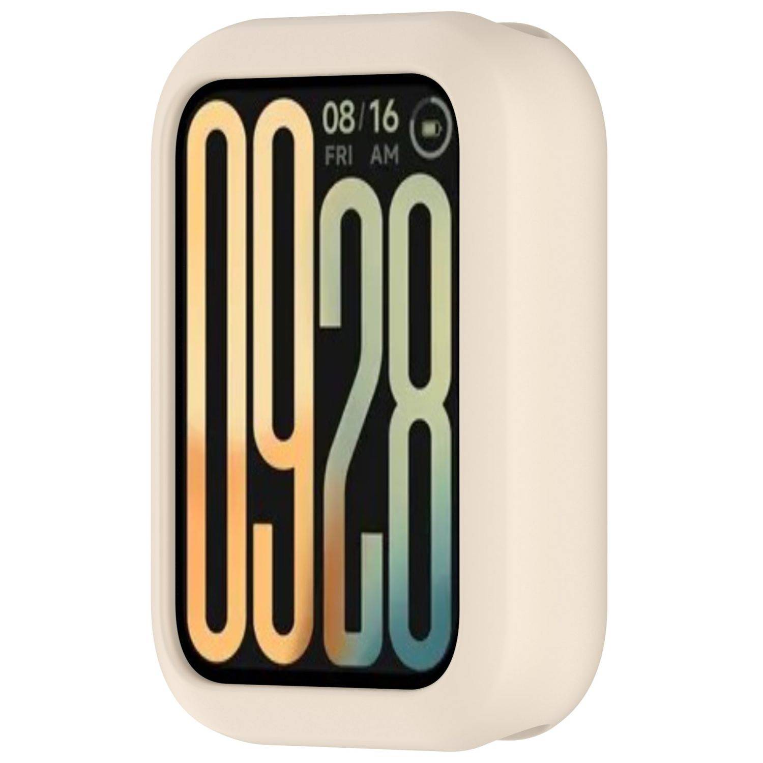 Für Xiaomi Smart Band 9 Pro Silikon Design Watch Schutz Gehäuse Hülle Case Cover Beige