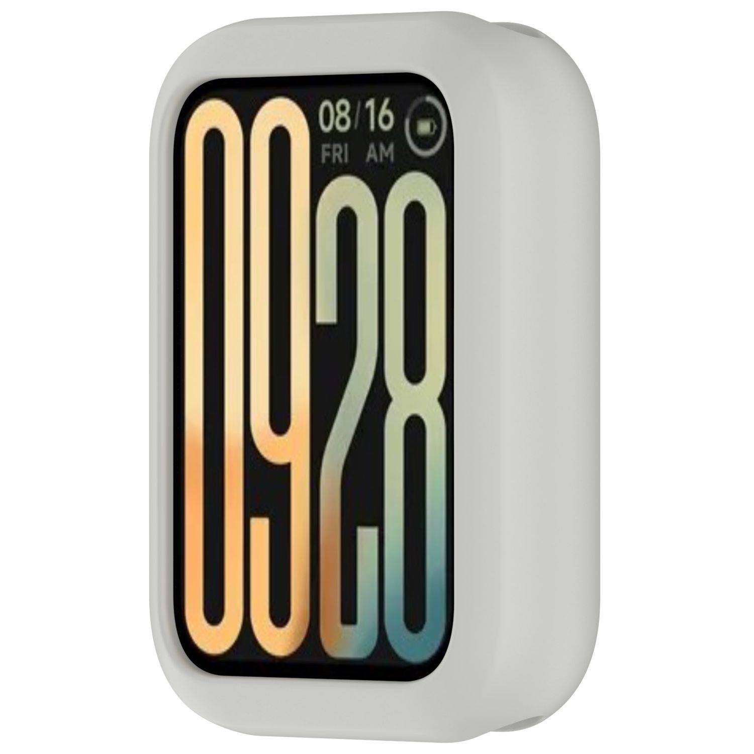 Für Xiaomi Smart Band 9 Pro Silikon Design Watch Schutz Gehäuse Hülle Case Cover Grau