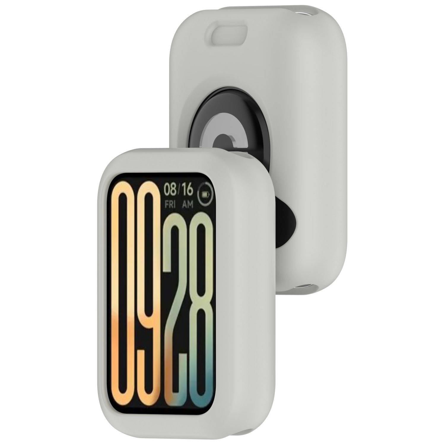 Für Xiaomi Smart Band 9 Pro Silikon Design Watch Schutz Gehäuse Hülle Case Cover Grau