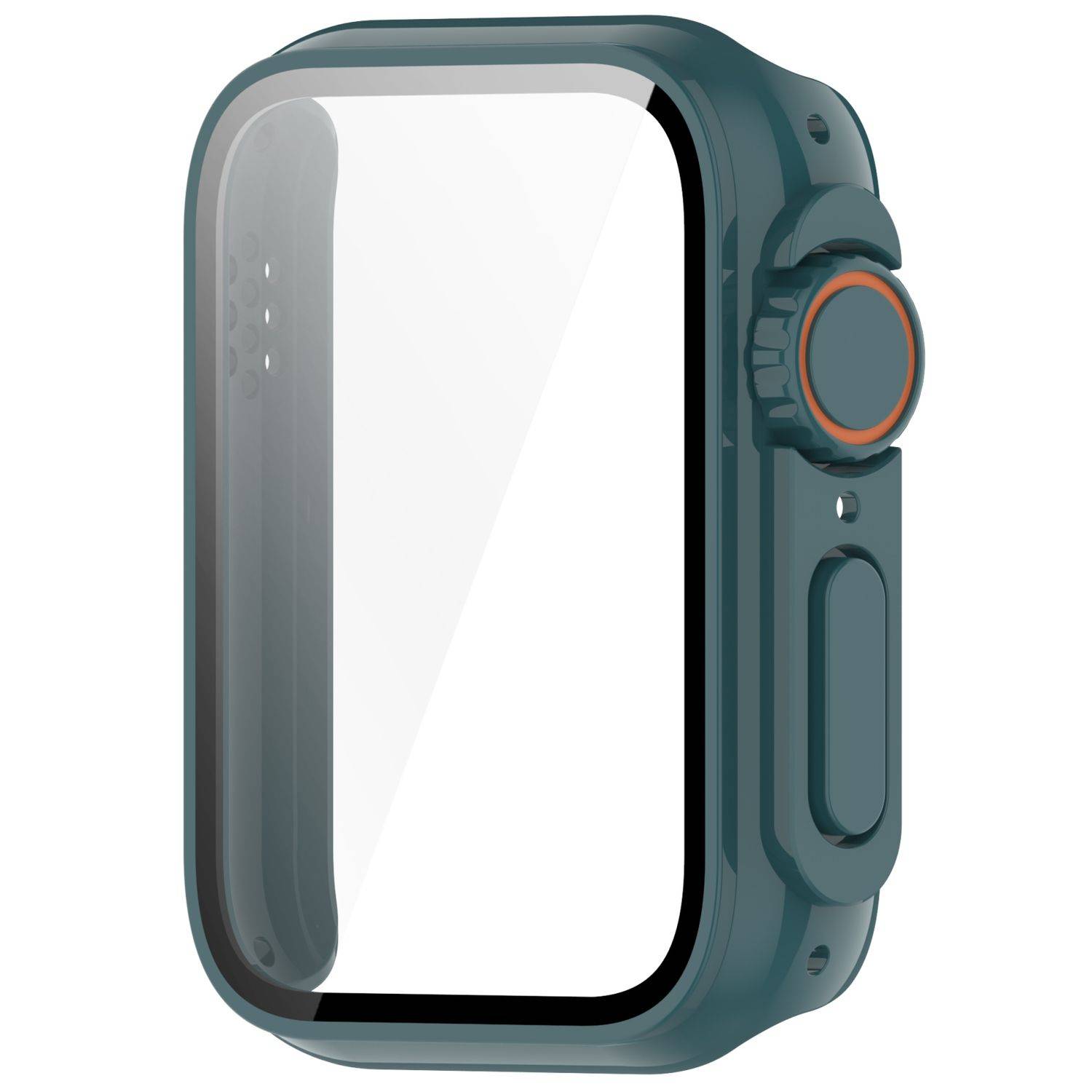 Für Xiaomi Smart Band 9 Pro Kunststoff PC Smart Hülle + Tempered H9 Hart Glas Grün