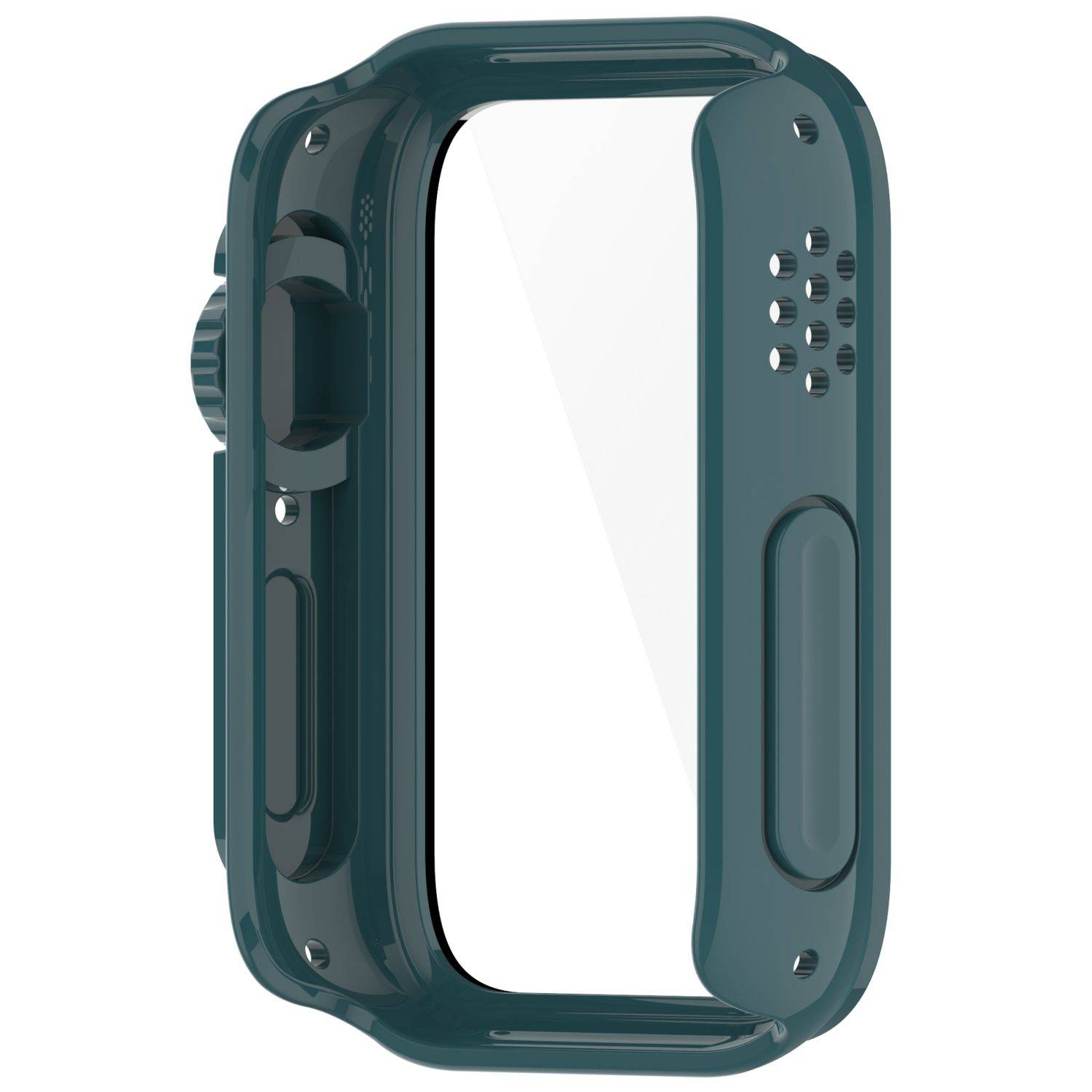 Für Xiaomi Smart Band 9 Pro Kunststoff PC Smart Hülle + Tempered H9 Hart Glas Grün