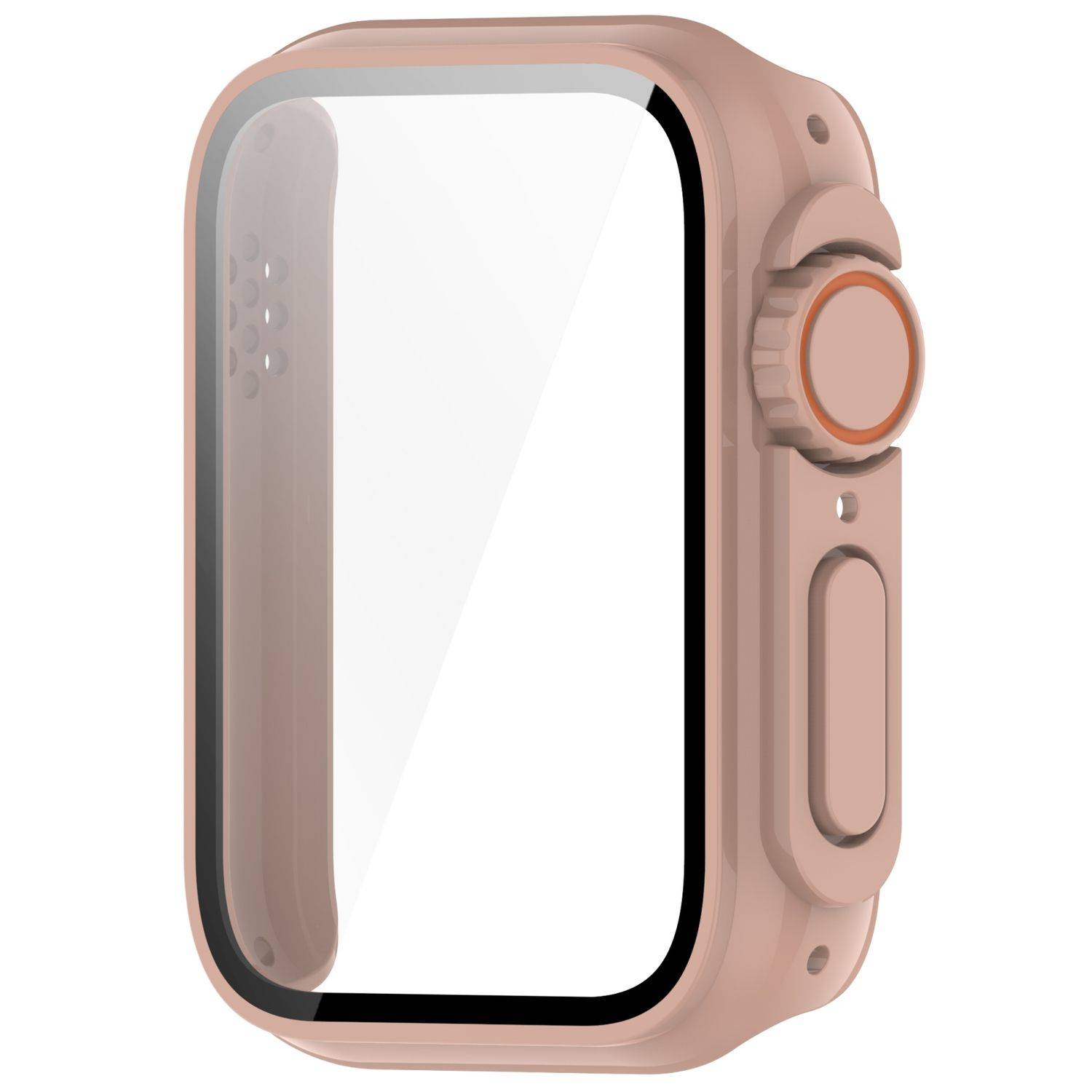 Für Xiaomi Smart Band 9 Pro Kunststoff PC Smart Hülle + Tempered H9 Hart Glas Rosa