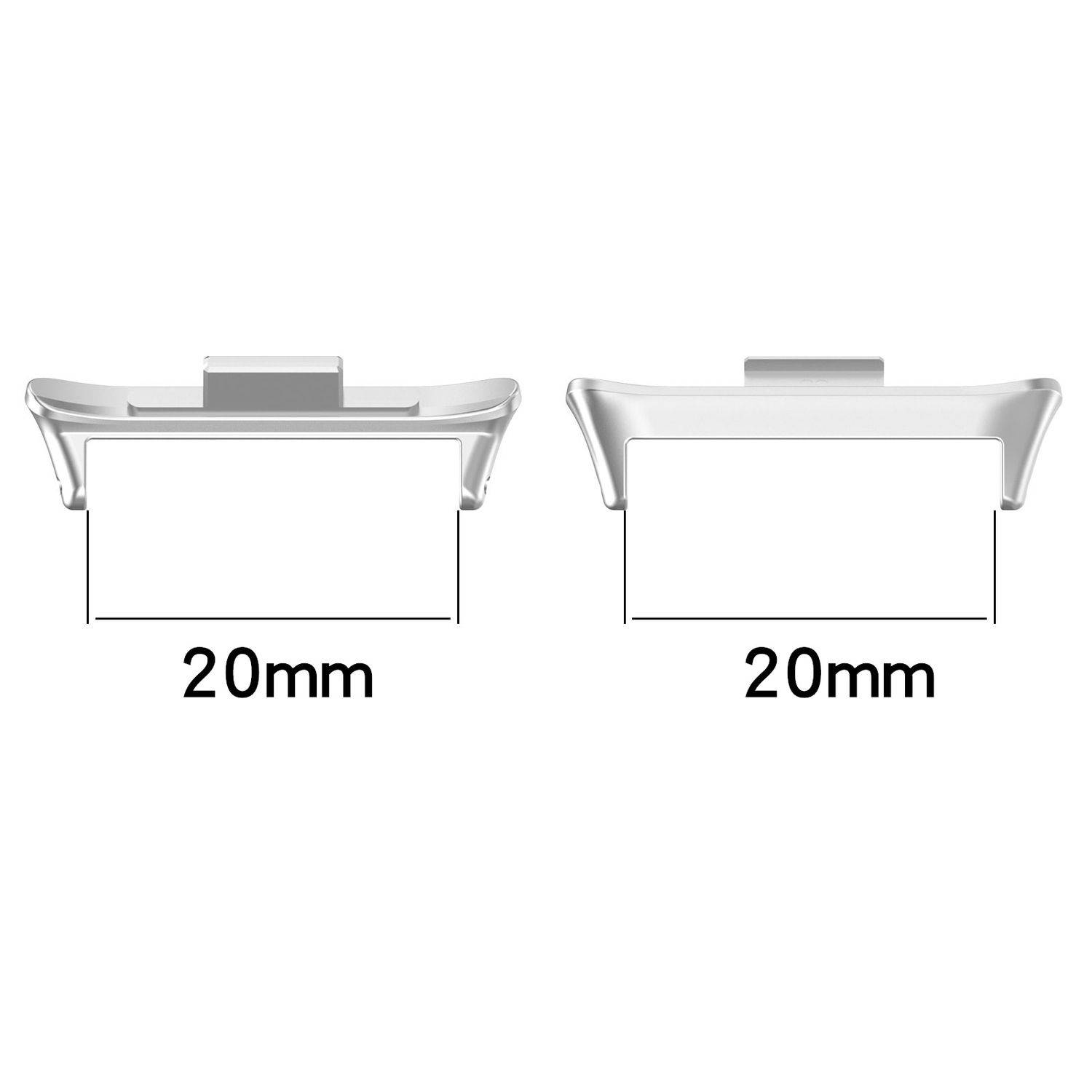 Für Xiaomi Smart Band 9 Pro 1 Paar Edelstahl Band 20mm Verbindungsstück Adapter