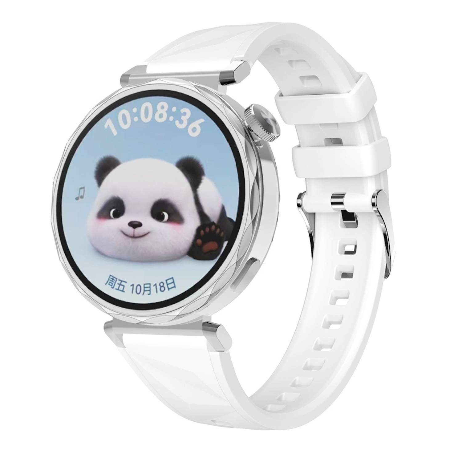 Für Huawei Watch GT 5 41mm Design 18mm Sport Silikon Smart Watch Armband Weiß