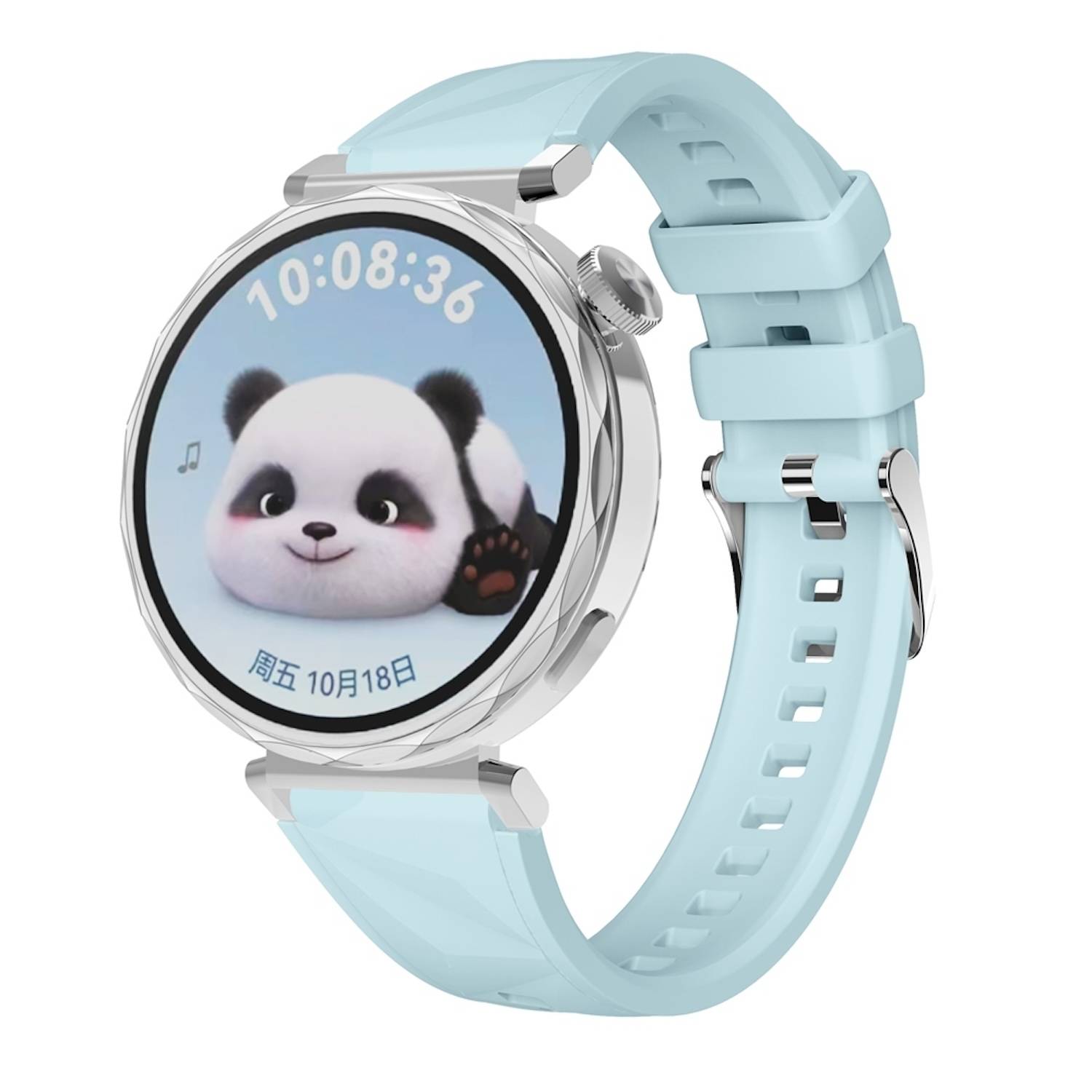 Für Huawei Watch GT 5 41mm Design 18mm Sport Silikon Smart Watch Armband Hellblau