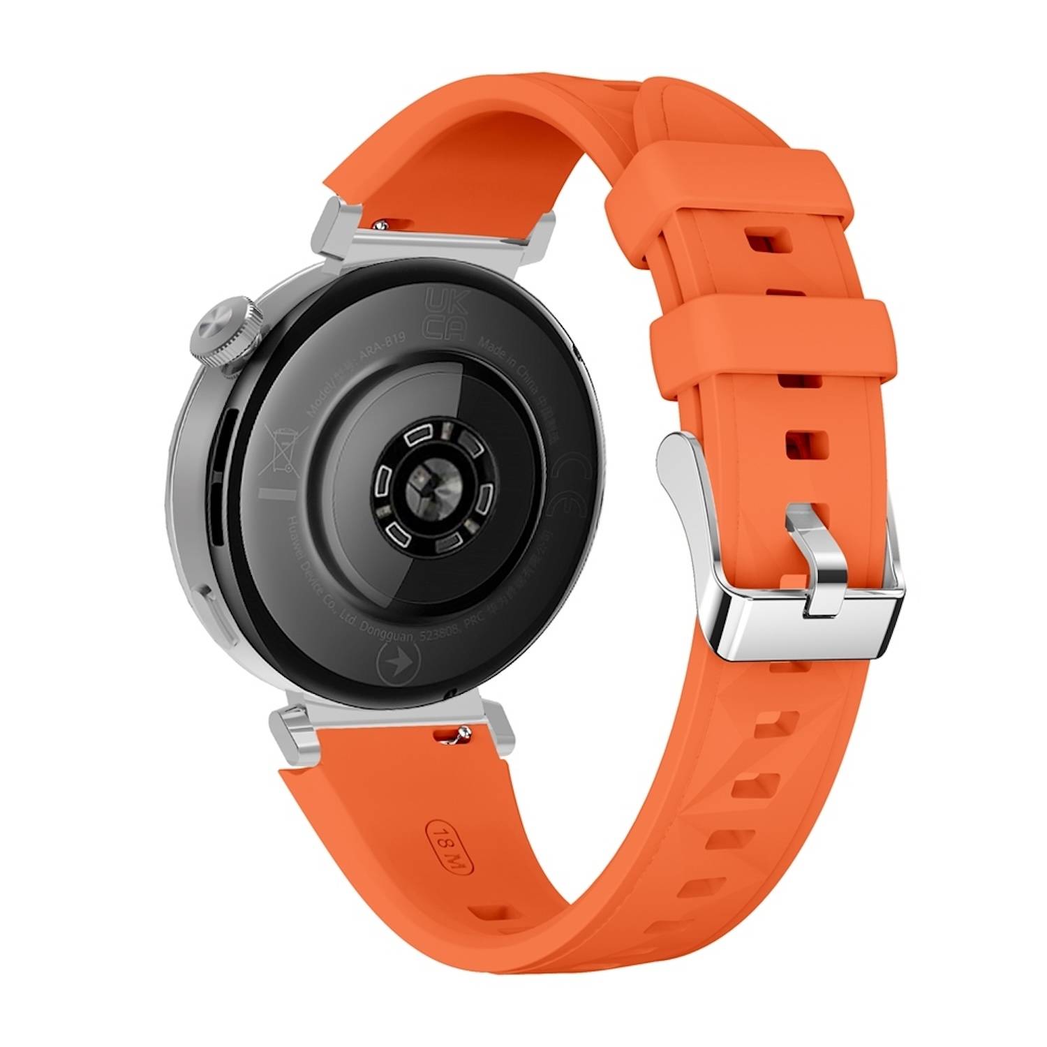 Für Huawei Watch GT 5 41mm Design 18mm Sport Silikon Smart Watch Armband Orange