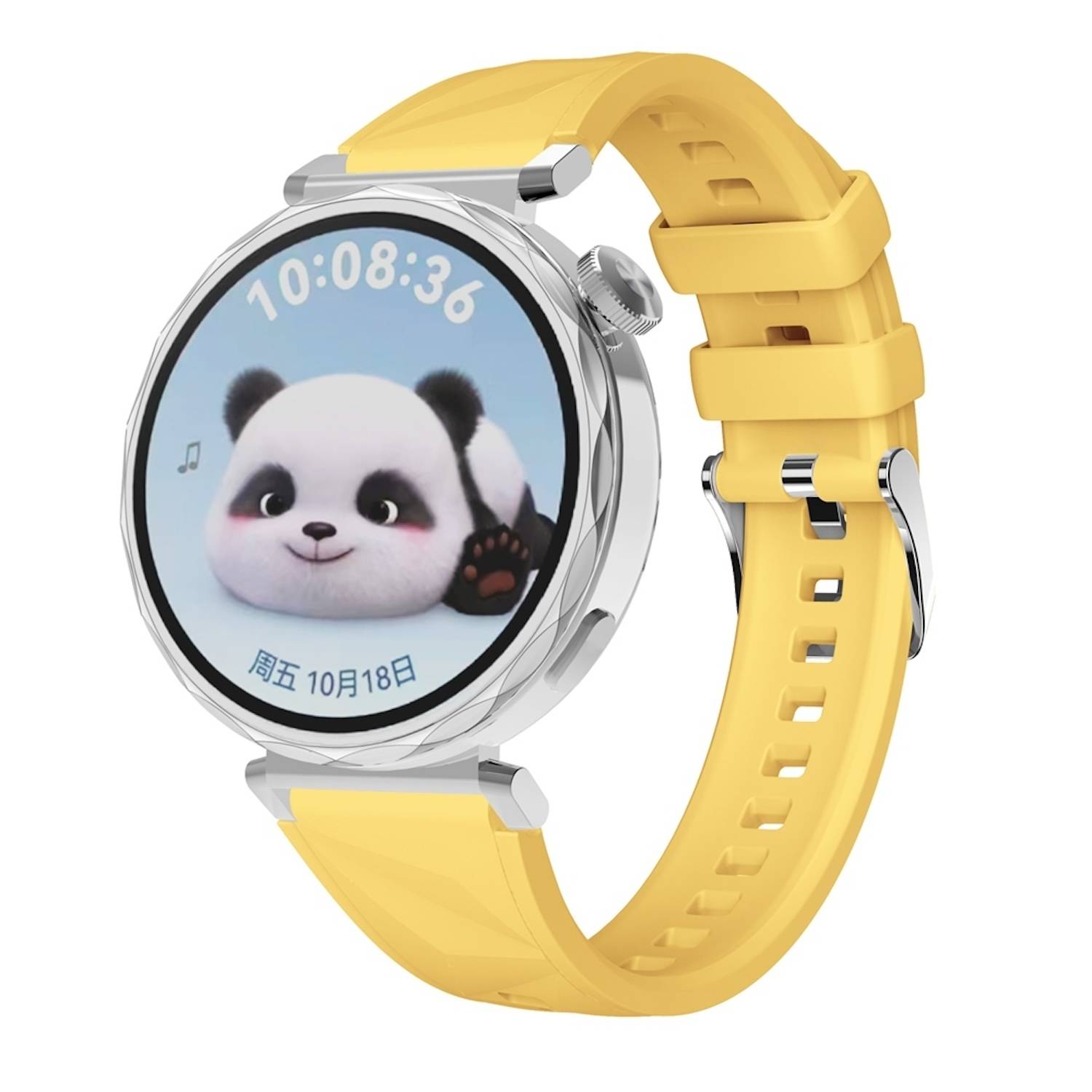 Für Huawei Watch GT 5 41mm Design 18mm Sport Silikon Smart Watch Armband Gelb