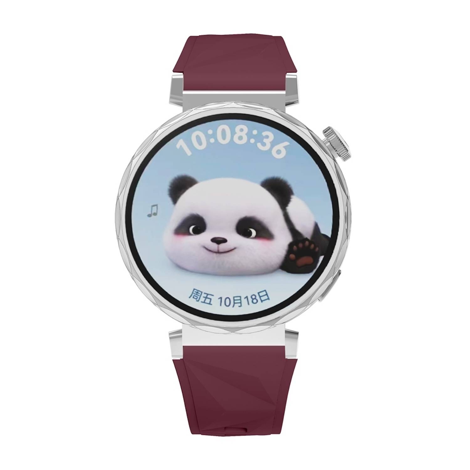 Für Huawei Watch GT 5 41mm Design 18mm Sport Silikon Smart Watch Armband Weinrot