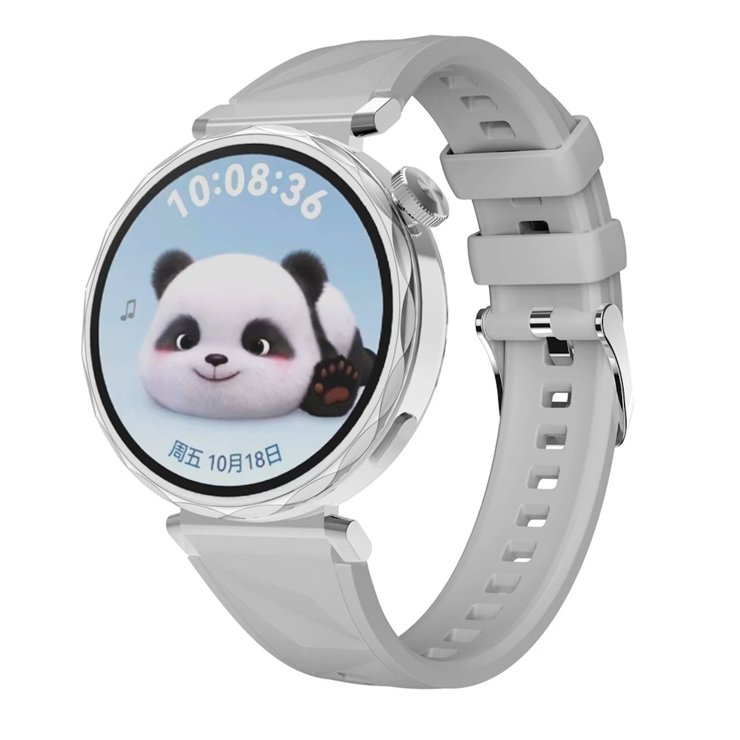 Für Huawei Watch GT 5 41mm Design 18mm Sport Silikon Smart Watch Armband Hellgrau