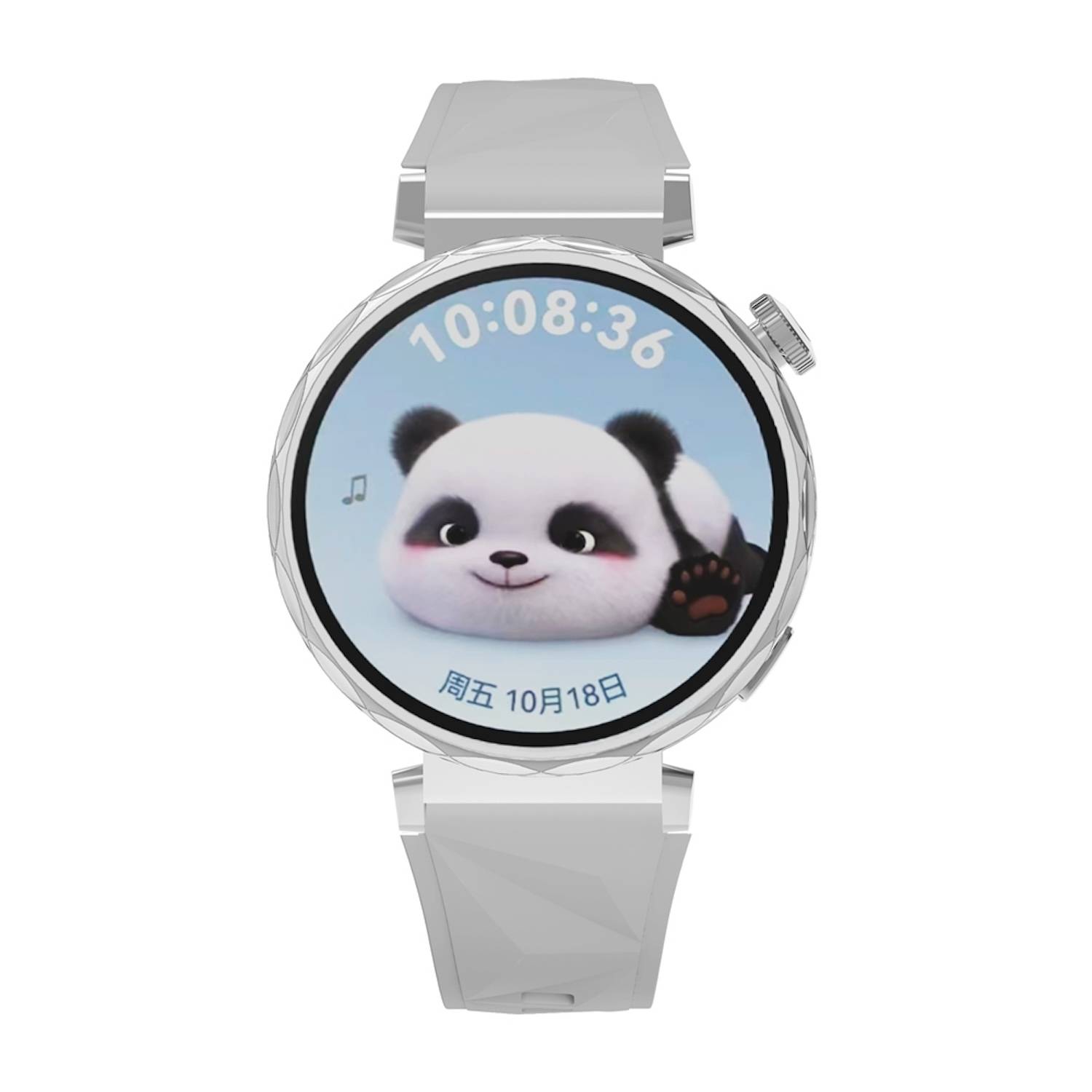 Für Huawei Watch GT 5 41mm Design 18mm Sport Silikon Smart Watch Armband Hellgrau