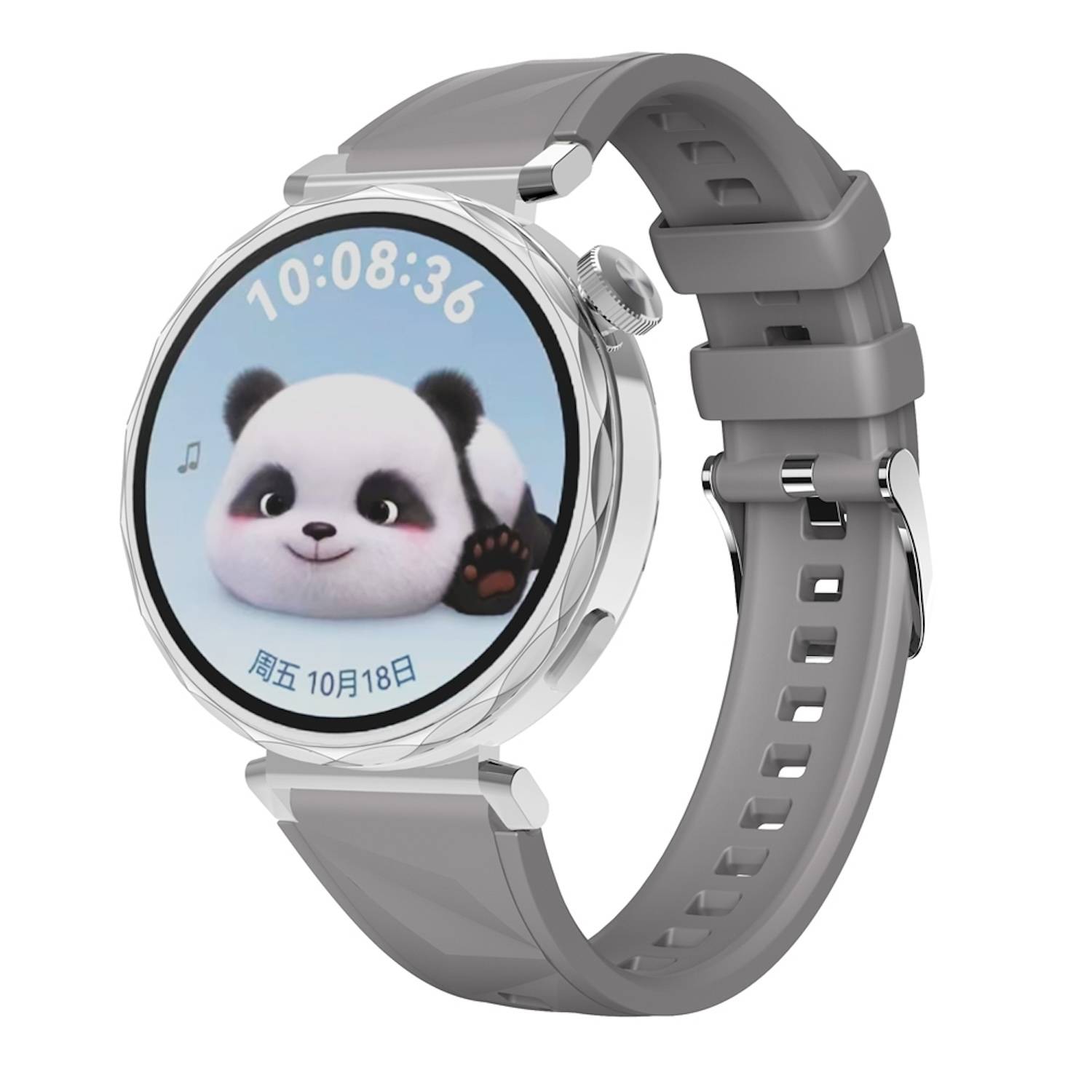 Für Huawei Watch GT 5 41mm Design 18mm Sport Silikon Smart Watch Armband Grau