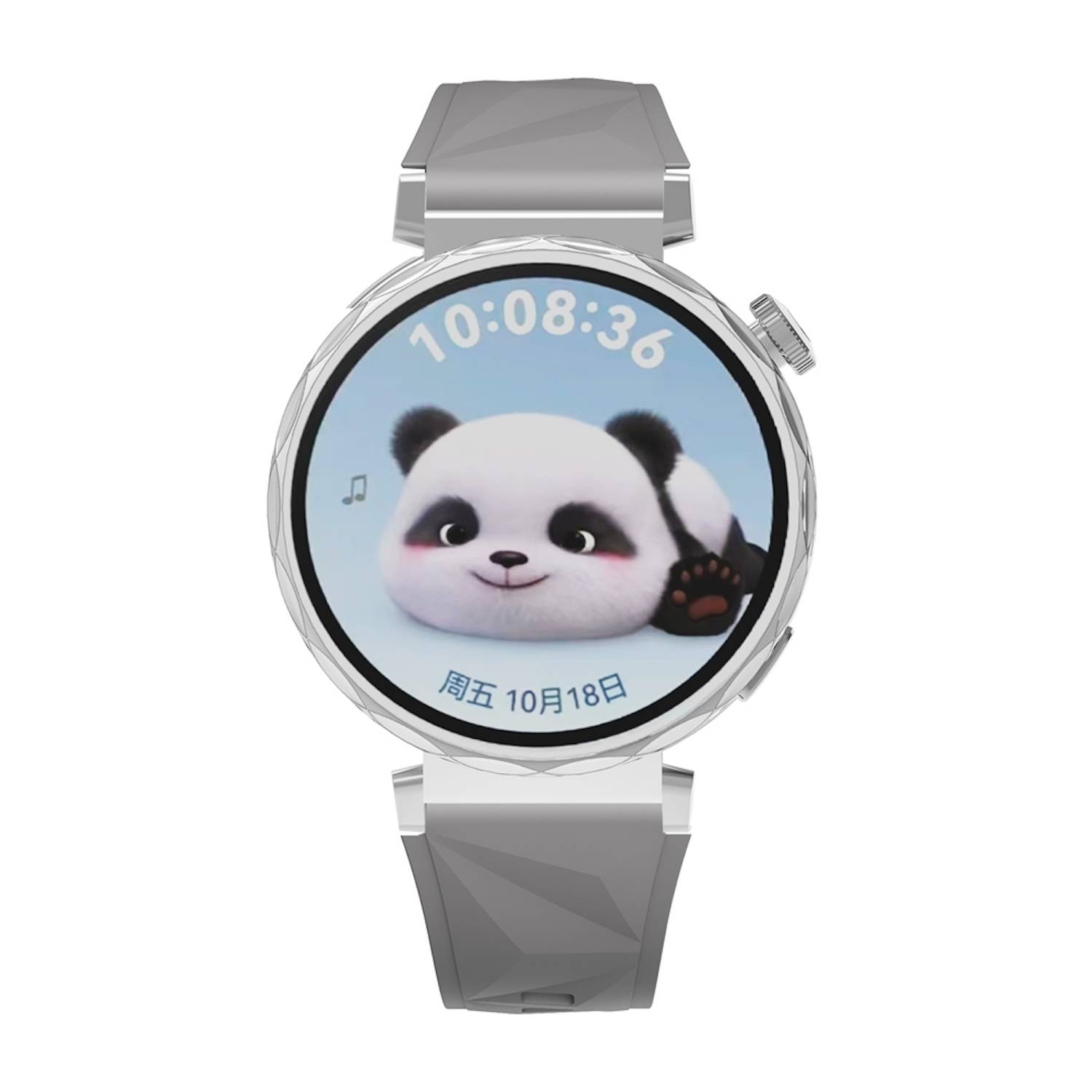 Für Huawei Watch GT 5 41mm Design 18mm Sport Silikon Smart Watch Armband Grau