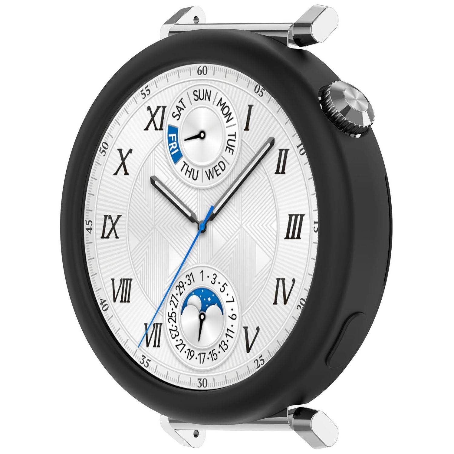 Für Huawei Watch GT 5 41mm Silikon Design Schutz Gehäuse Hülle Cover Schwarz