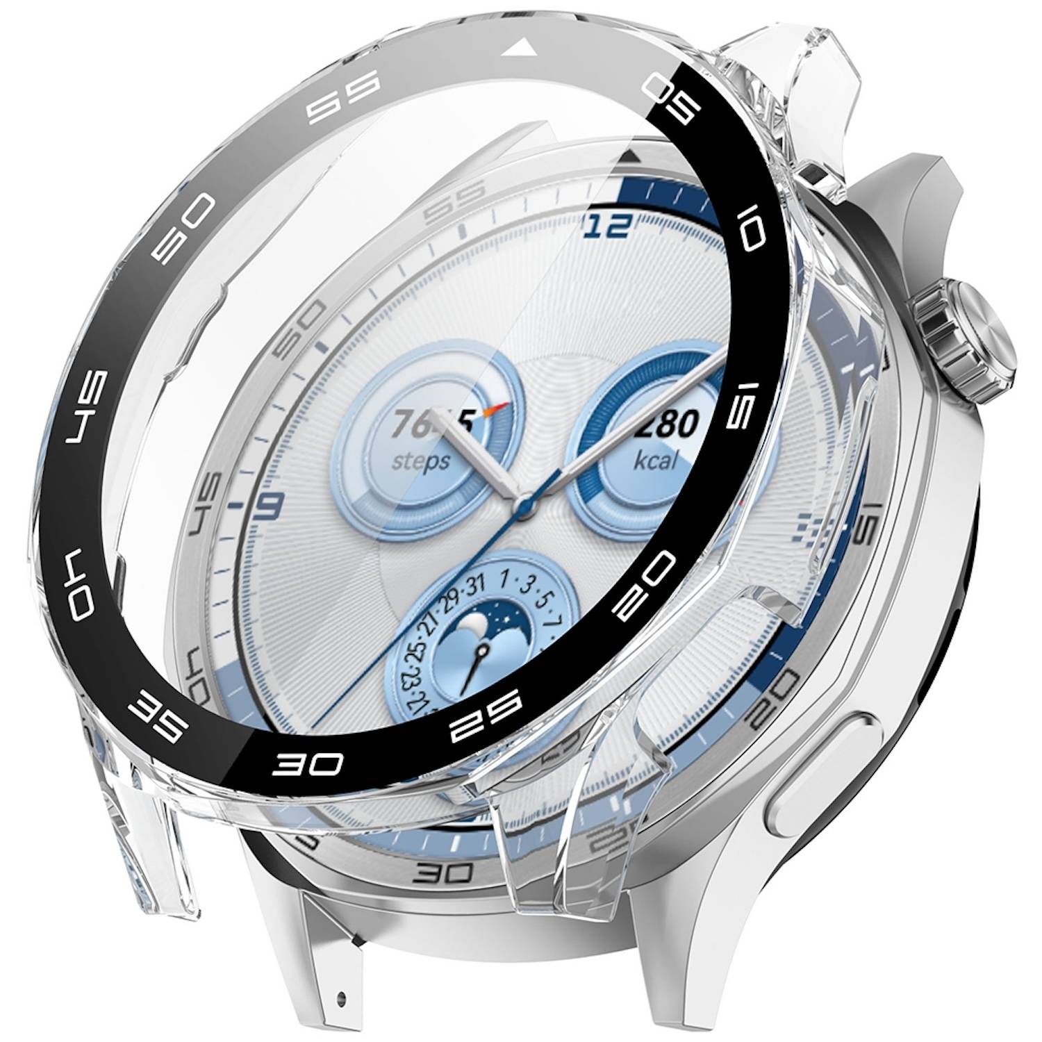 Für Huawei Watch GT 5 46mm Kunststoff Watch PC Hülle + Schutz Glas Transparent