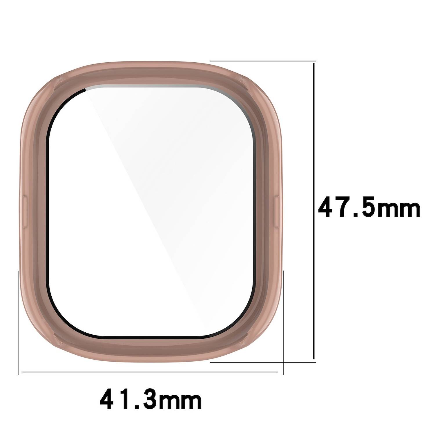 Für Honor Watch 4 Kunststoff Smart Watch PC Hülle + Schutz Hart Glas Schwarz