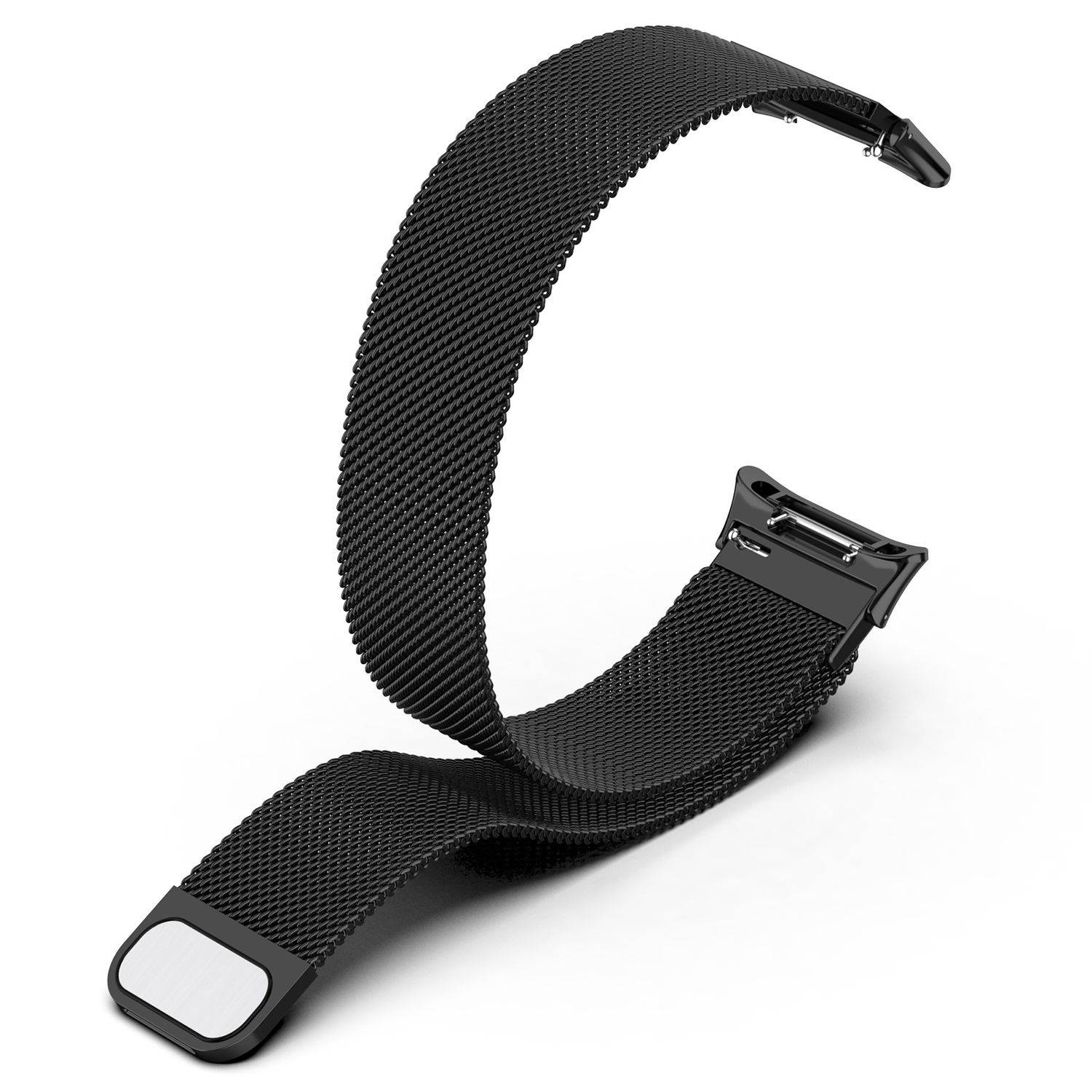 Für Honor Watch 4 Milan Metall Mesh Ersatz Armband mit Magnetverschluss Schwarz