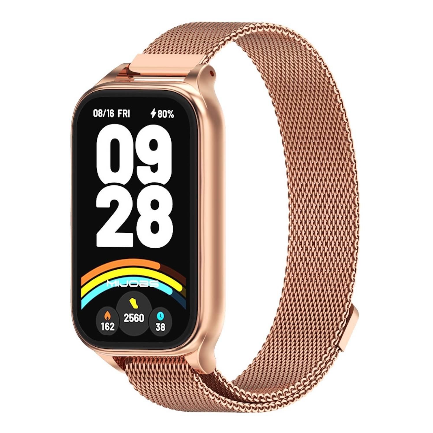 Für Xiaomi Smart Band 9 Active / Redmi Band 3 Metall Magnetverschluss Arm Band