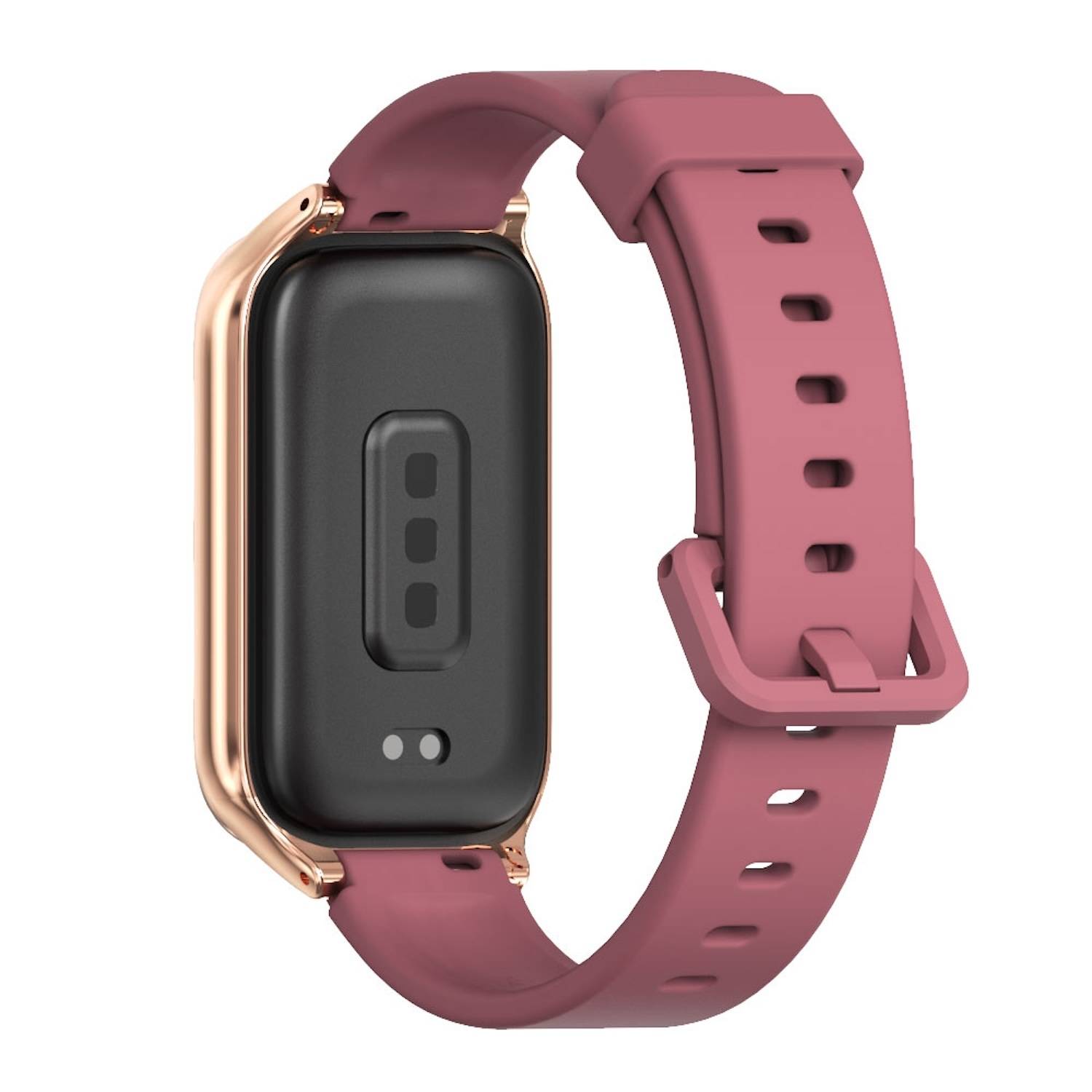 Für Xiaomi Smart Band 9 Active / Redmi Band 3 Silikon Arm Band mit Metallrahmen