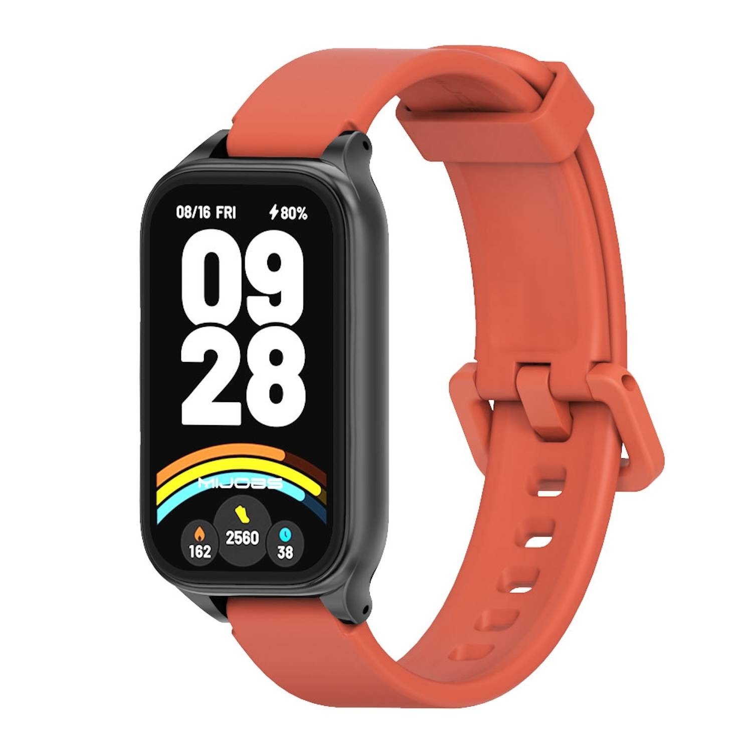 Für Xiaomi Smart Band 9 Active / Redmi Band 3 Silikon Arm Band mit Metallrahmen