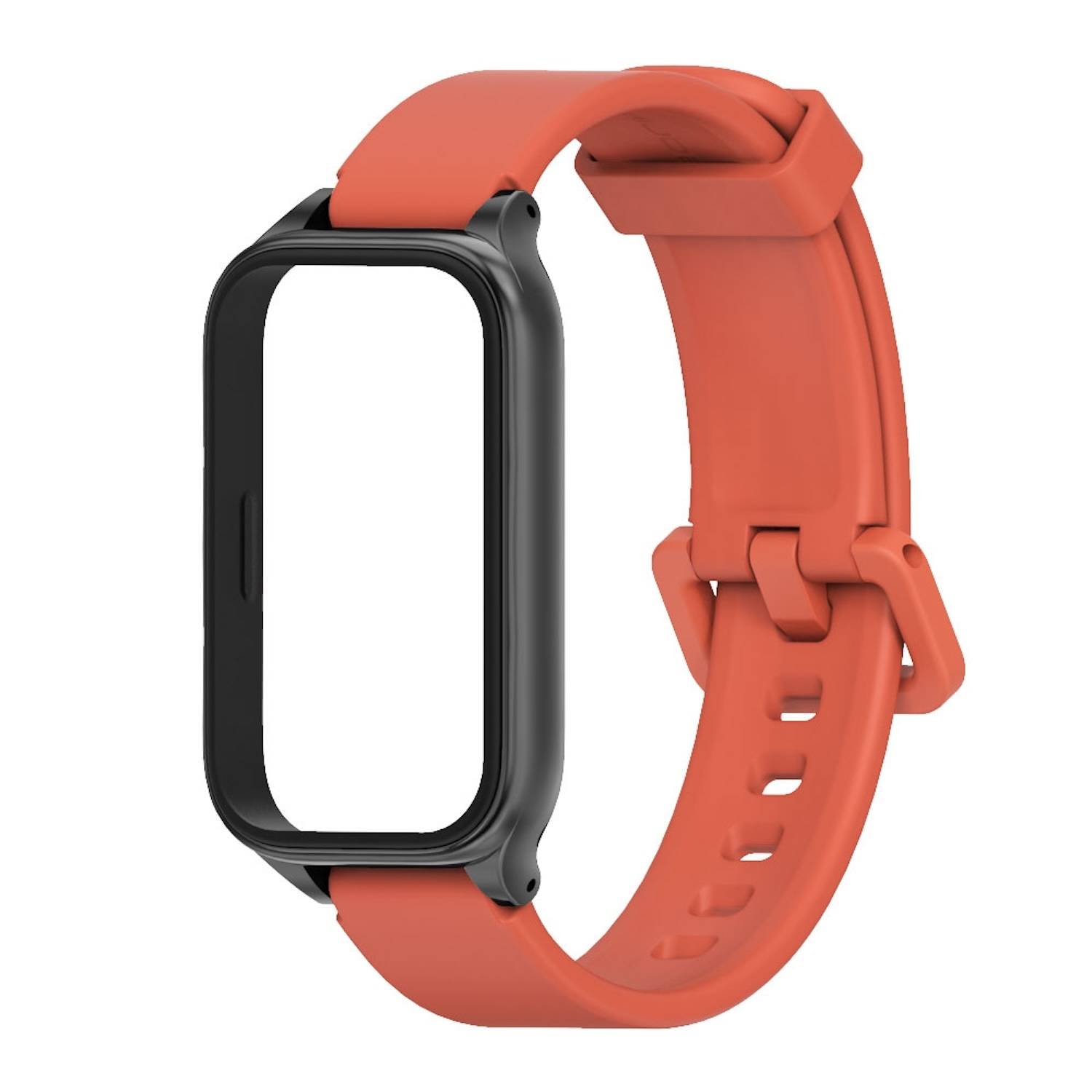 Für Xiaomi Smart Band 9 Active / Redmi Band 3 Silikon Arm Band mit Metallrahmen