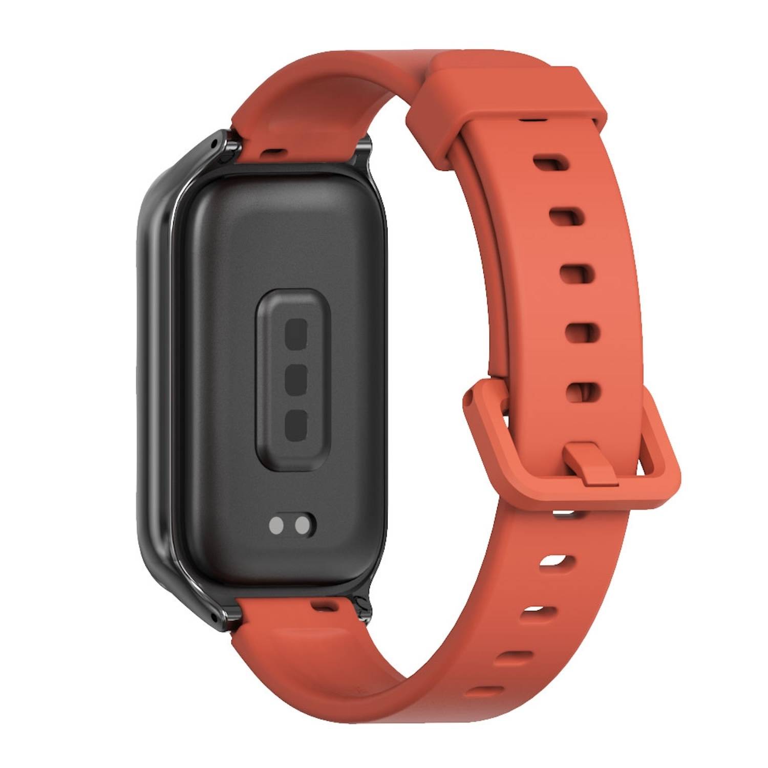Für Xiaomi Smart Band 9 Active / Redmi Band 3 Silikon Arm Band mit Metallrahmen
