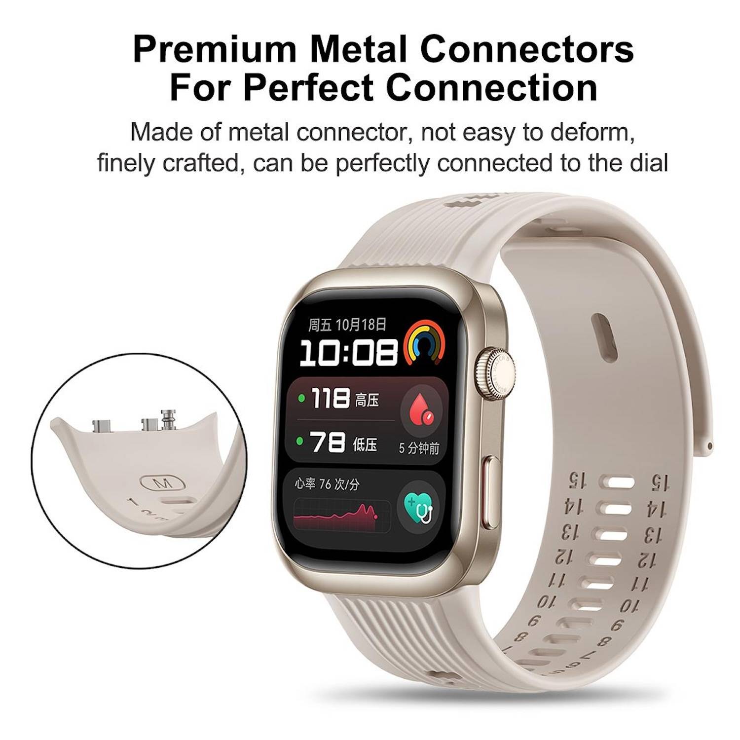 Für Huawei Watch D2 Hochwertiges Premium Atmungsaktives Silikon Ersatz Arm Band Rot