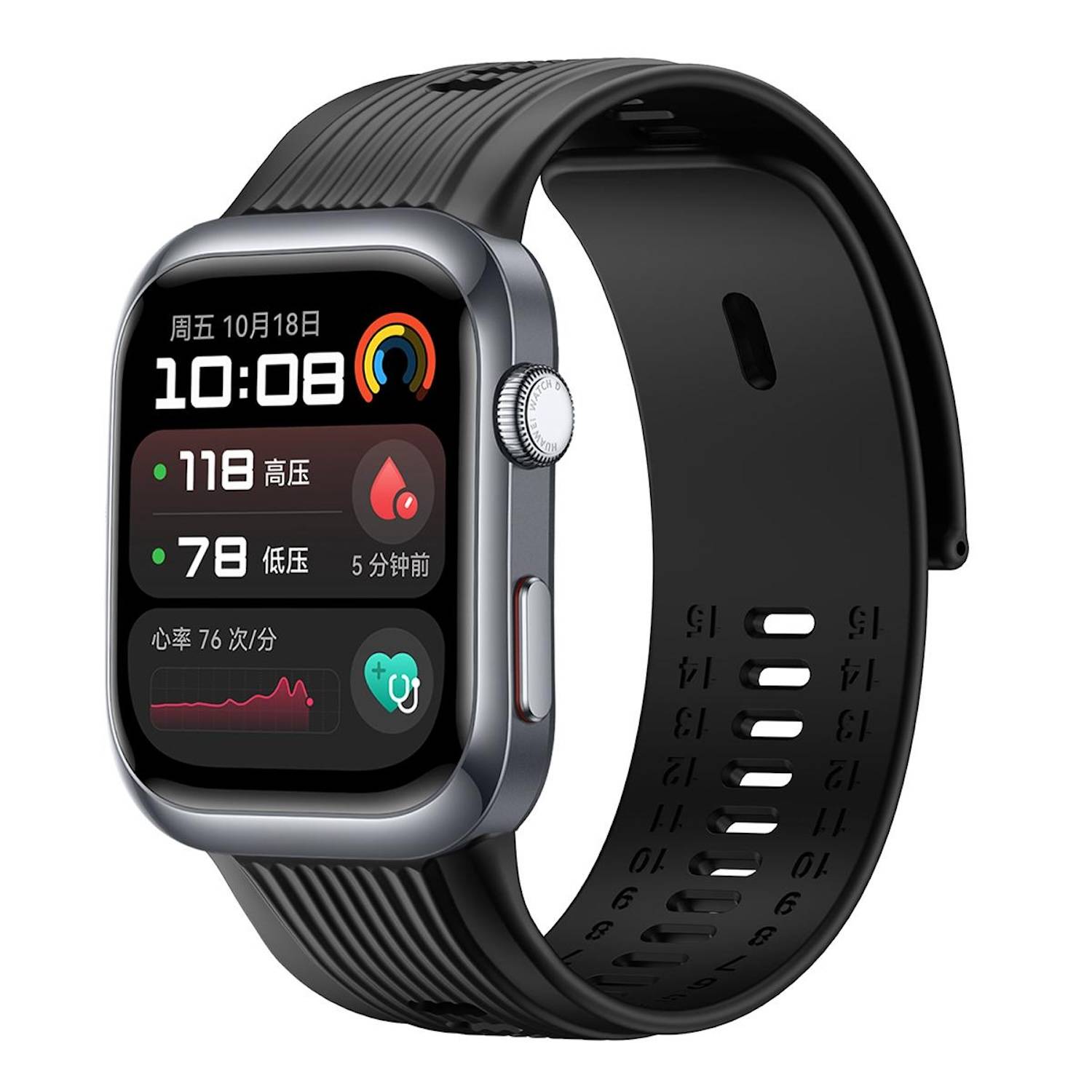 Für Huawei Watch D2 Hochwertiges Premium Atmungsaktives Silikon Ersatz Arm Band Schwarz