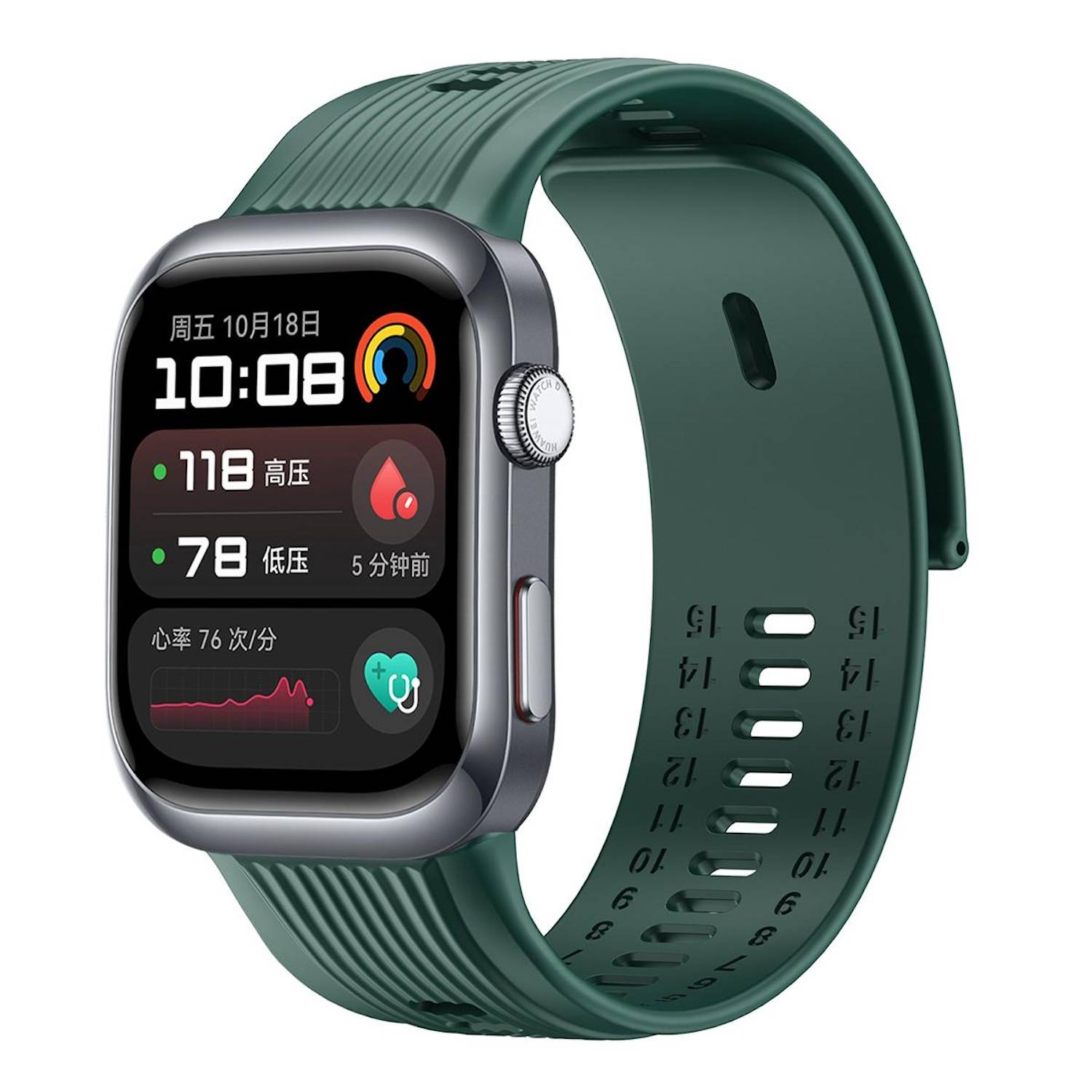 Für Huawei Watch D2 Hochwertiges Premium Atmungsaktives Silikon Ersatz Arm Band Dunkelgrün