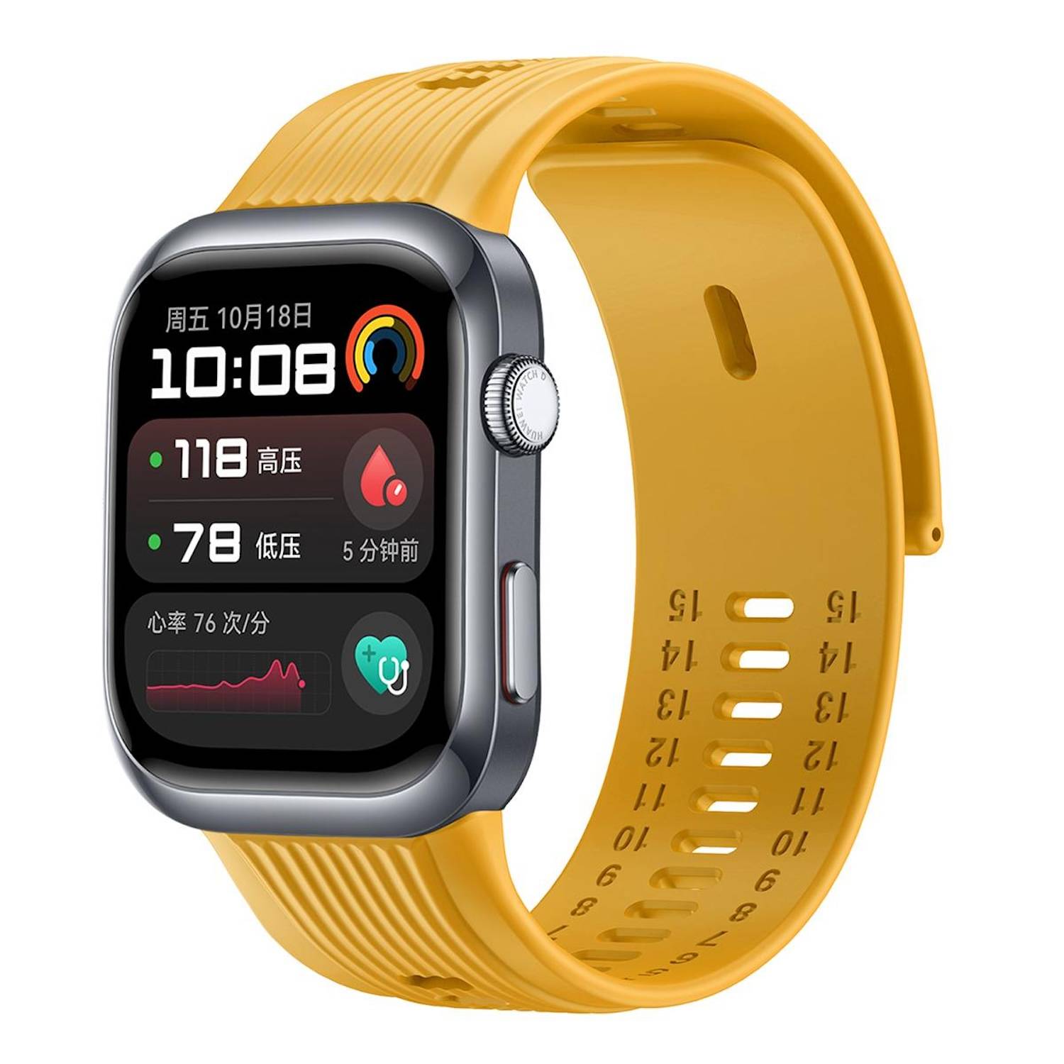 Für Huawei Watch D2 Hochwertiges Premium Atmungsaktives Silikon Ersatz Arm Band Gelb