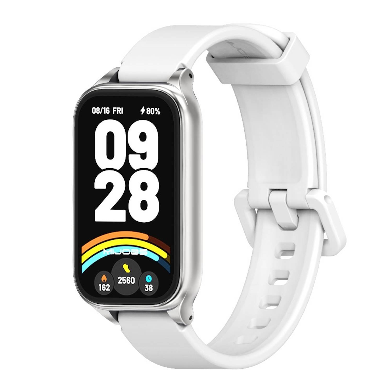 Für Xiaomi Smart Band 9 Active / Redmi Band 3 Silikon Arm Band mit Metallrahmen