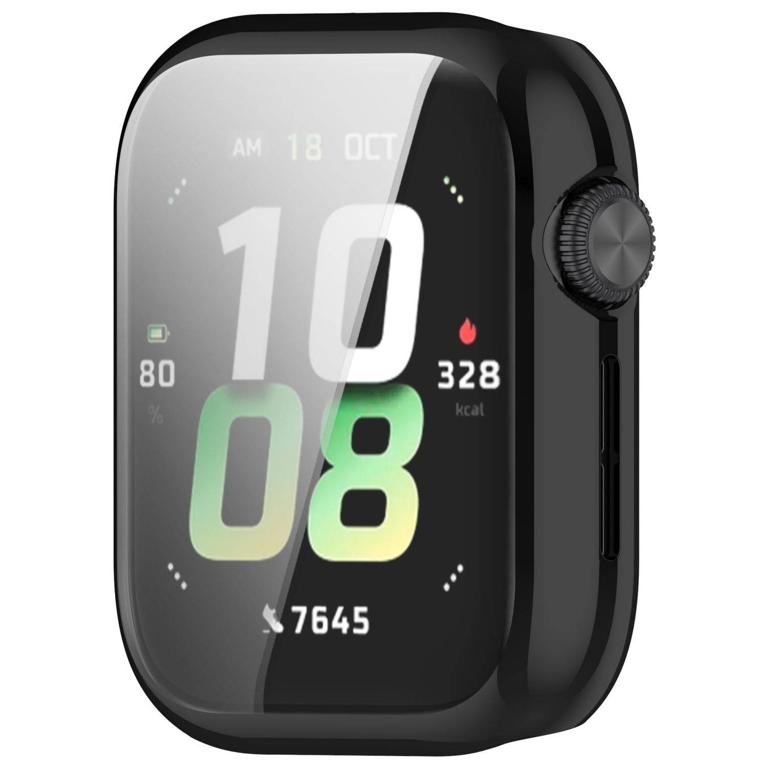 Für Honor Watch 5 Electroplated Full Cover TPU Watch Schutz Hülle Case Schwarz