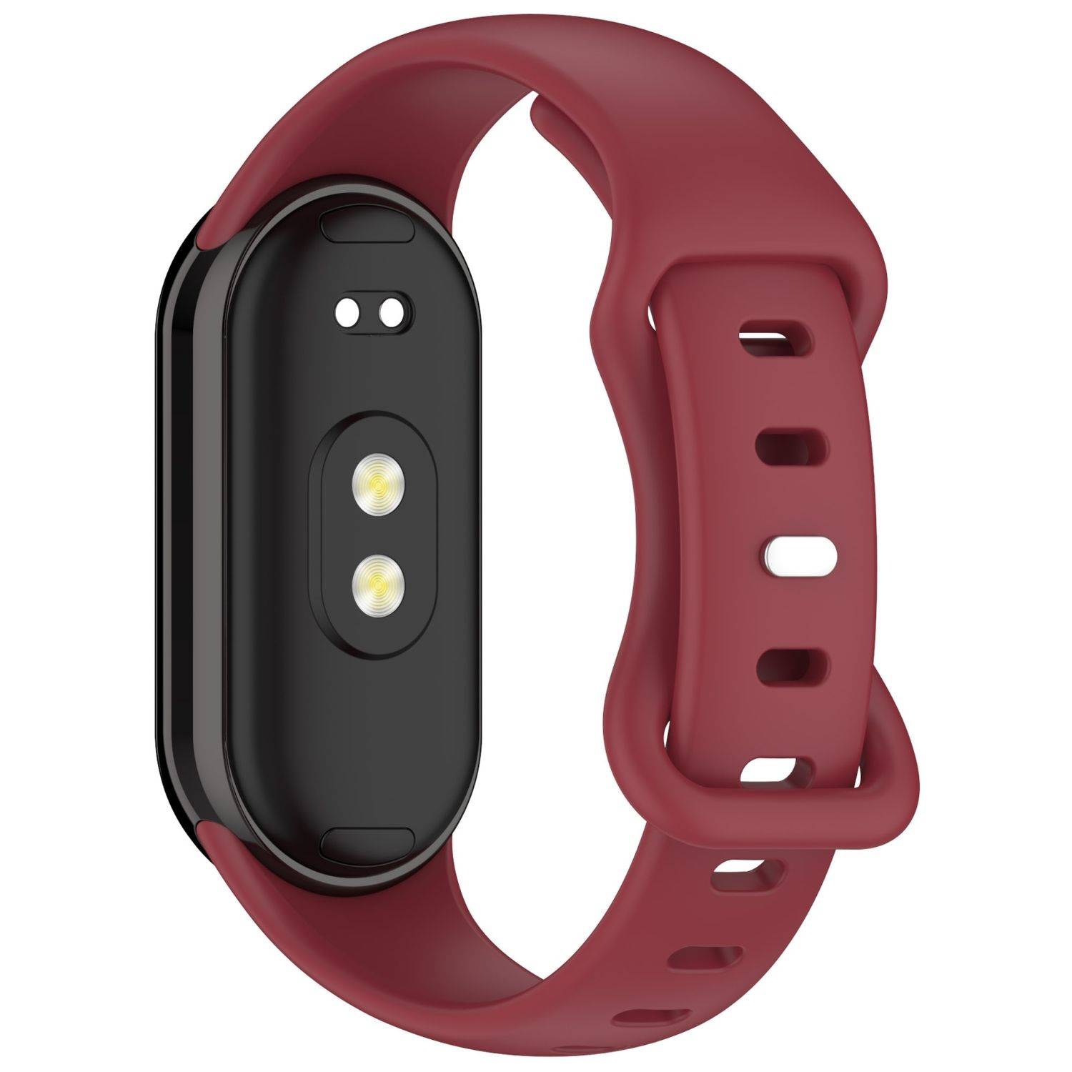 Für Xiaomi Smart Band 9 / 9 NFC Design Silikon Armband mit Butterfly-Schnalle Weinrot