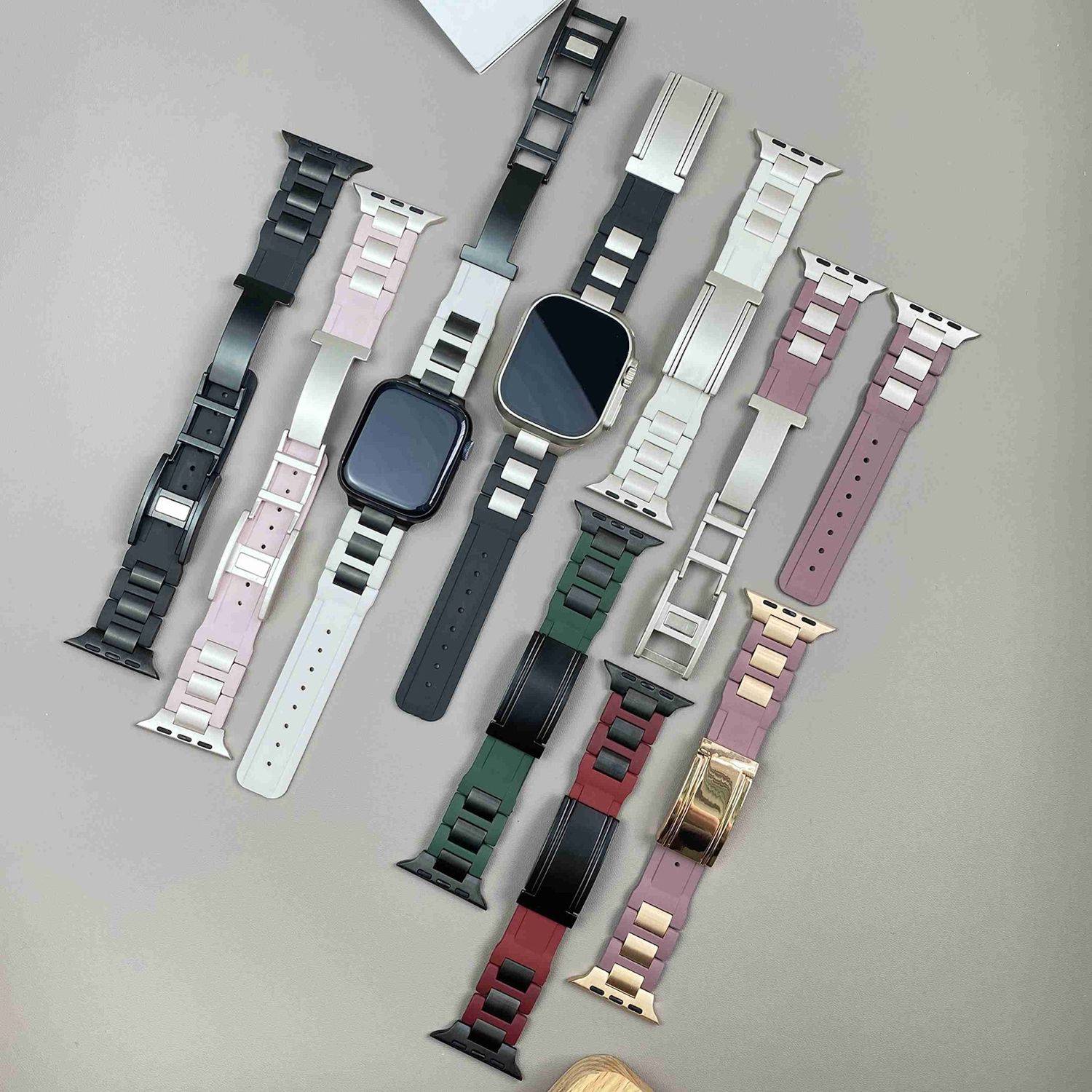 Magnetisches Armband für Apple Watch 42mm / 41mm / 40mm / 38mm Design Edelstahl