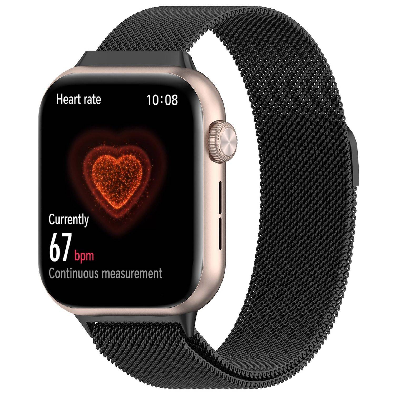 Für Honor Watch 5 Milan Metall Stahl Mesh Ersatz Armband mit Magnetverschluss Schwarz