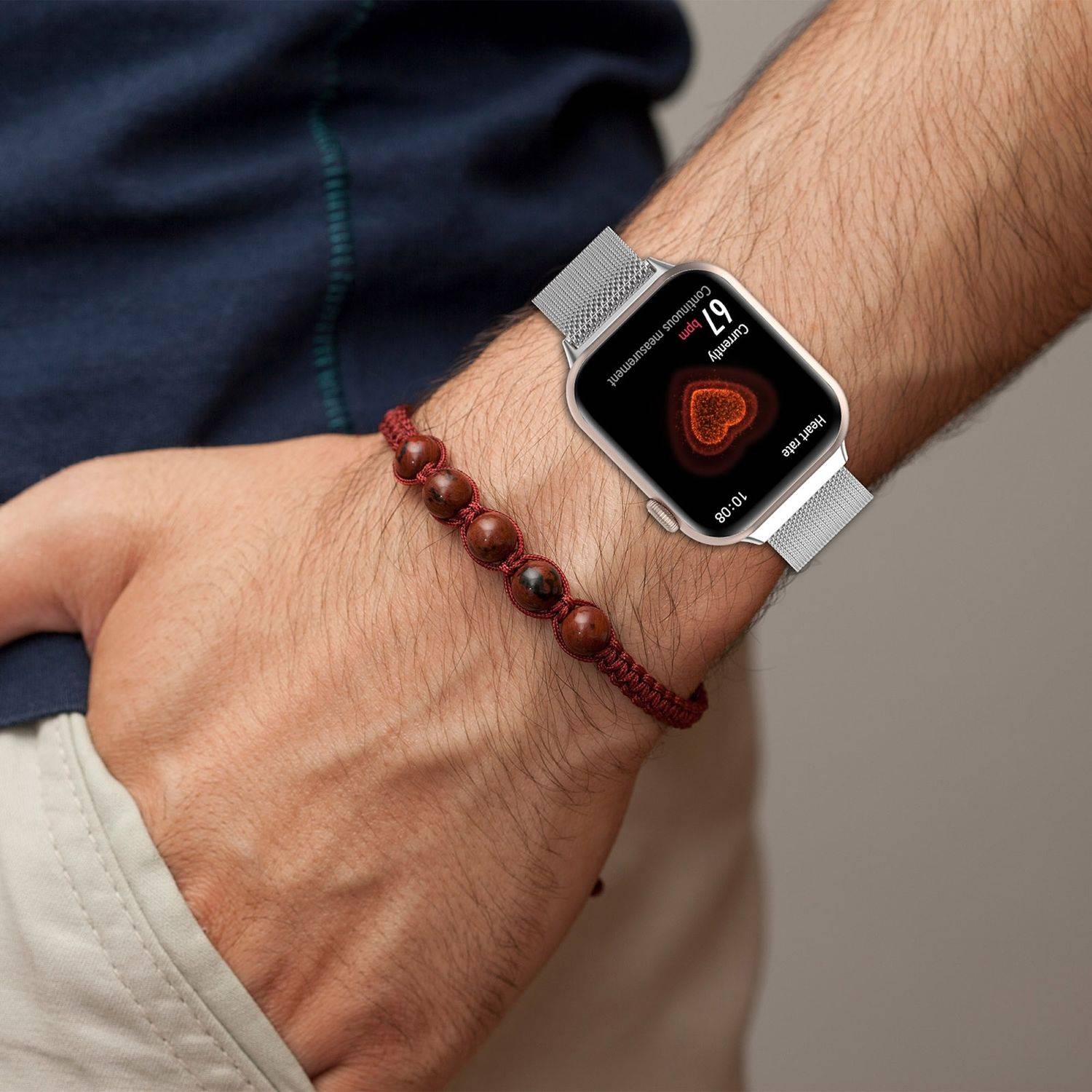 Für Honor Watch 5 Milan Metall Stahl Mesh Ersatz Armband mit Magnetverschluss Schwarz