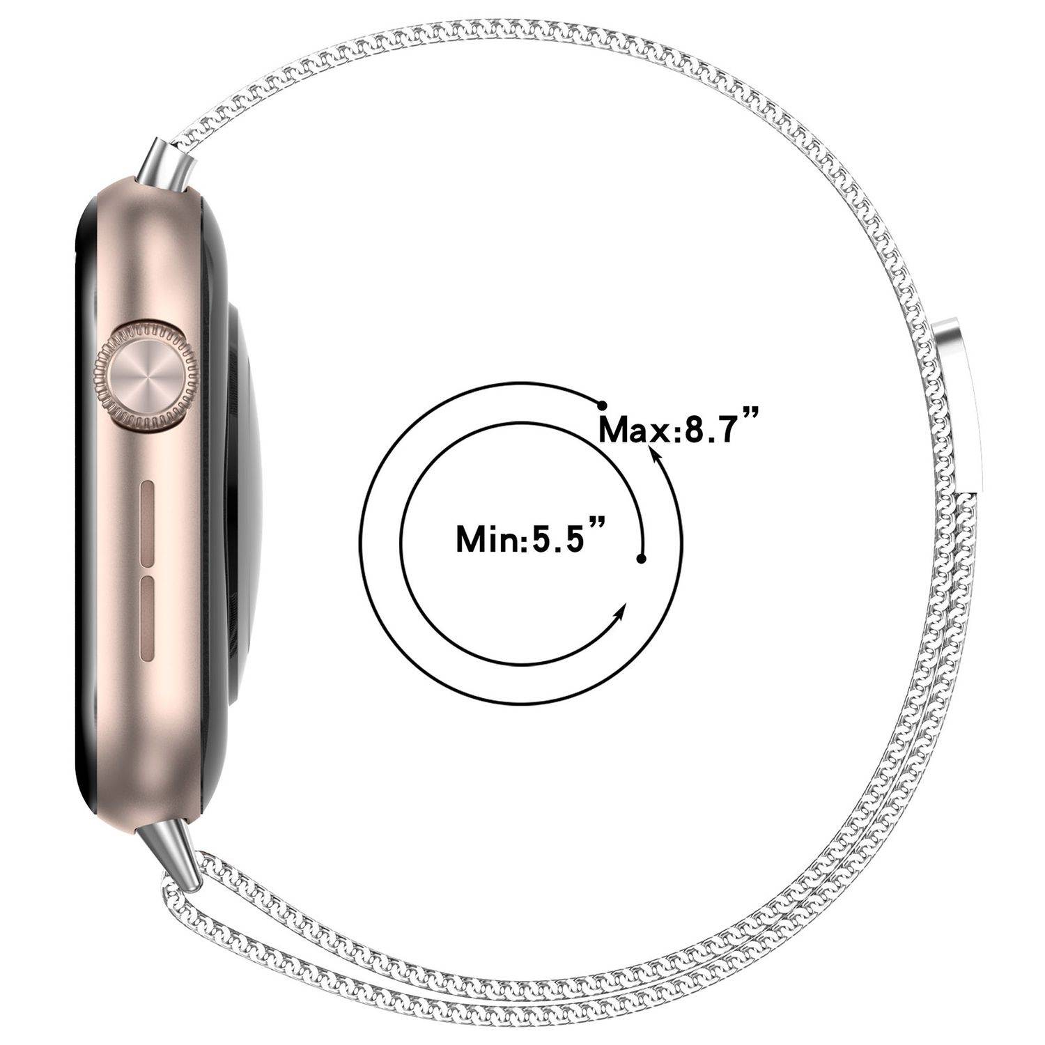 Für Honor Watch 5 Milan Metall Stahl Mesh Ersatz Armband mit Magnetverschluss Blau