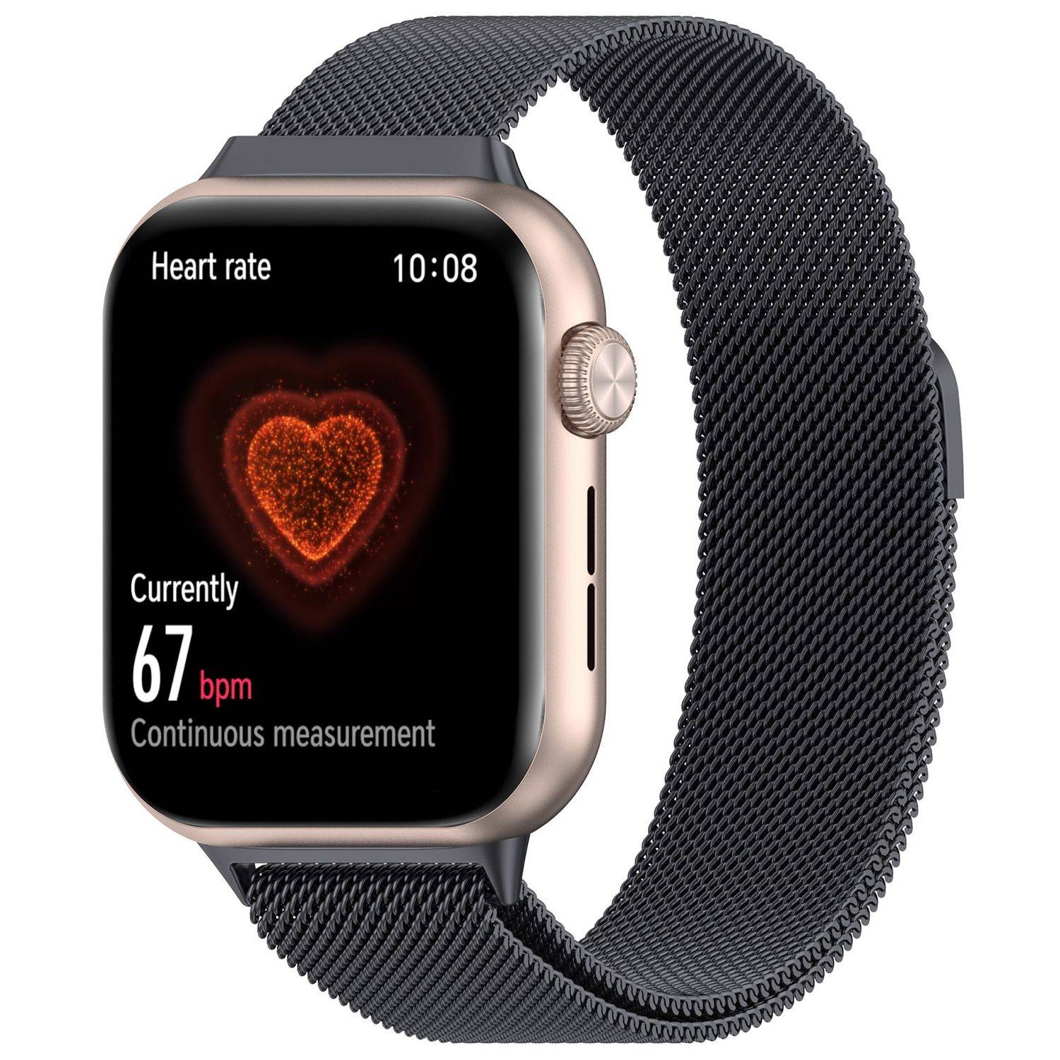 Für Honor Watch 5 Milan Metall Stahl Mesh Ersatz Armband mit Magnetverschluss Grau